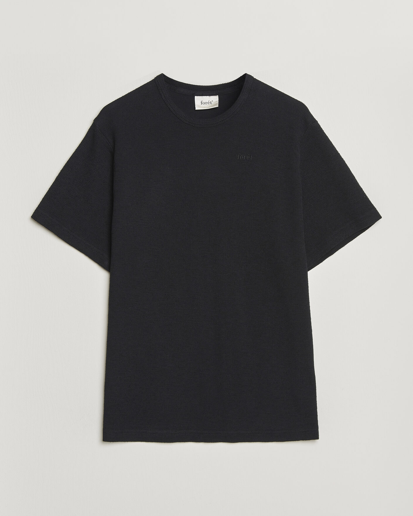 Uomini | T-shirt | Forét | Fir Structured T-Shirt Black