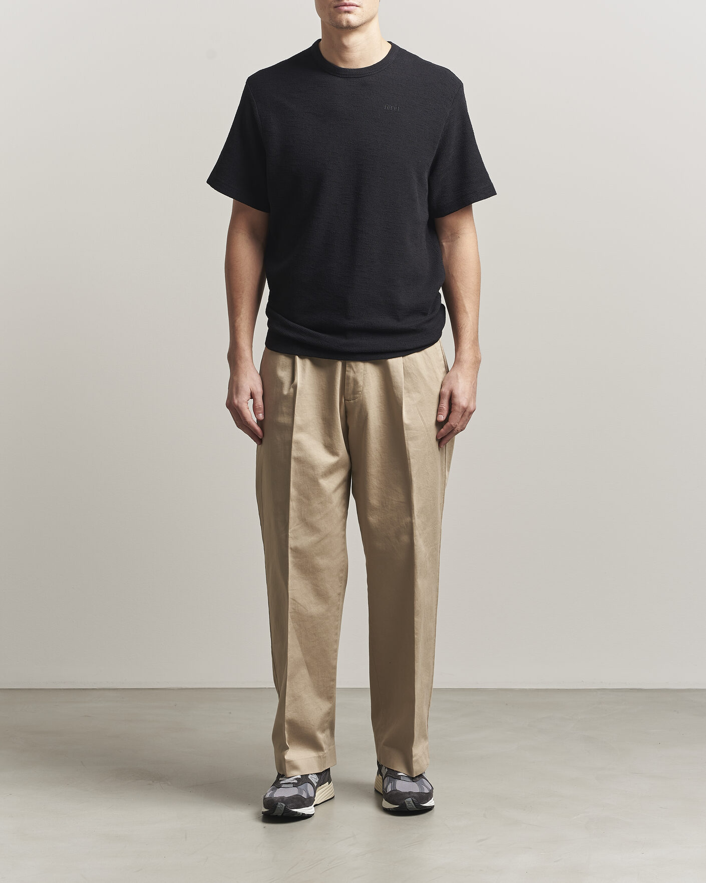 Uomini | T-shirt | Forét | Fir Structured T-Shirt Black