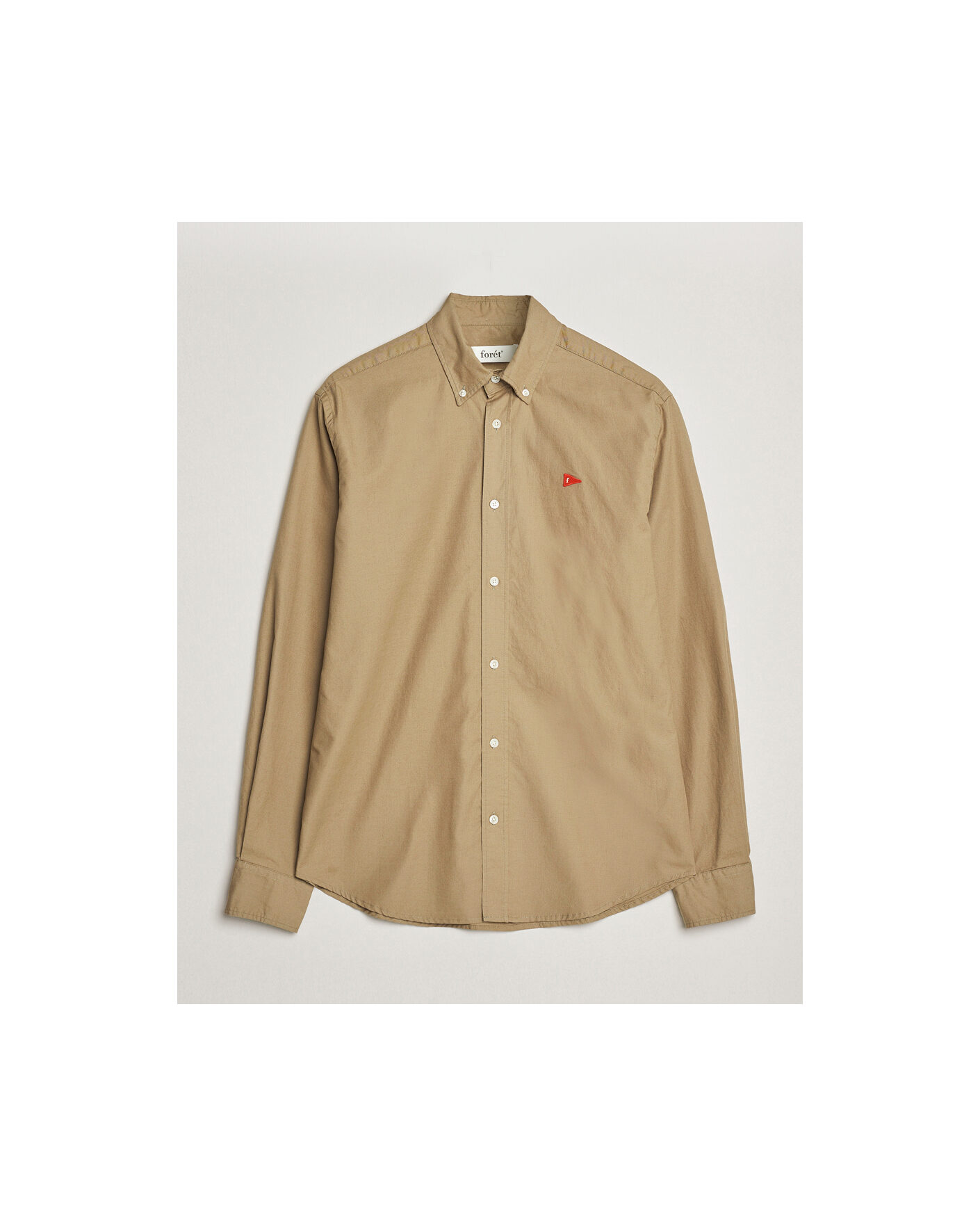Uomini | Camicie | Forét | Flag Regular Fit Oxford Shirt Khaki