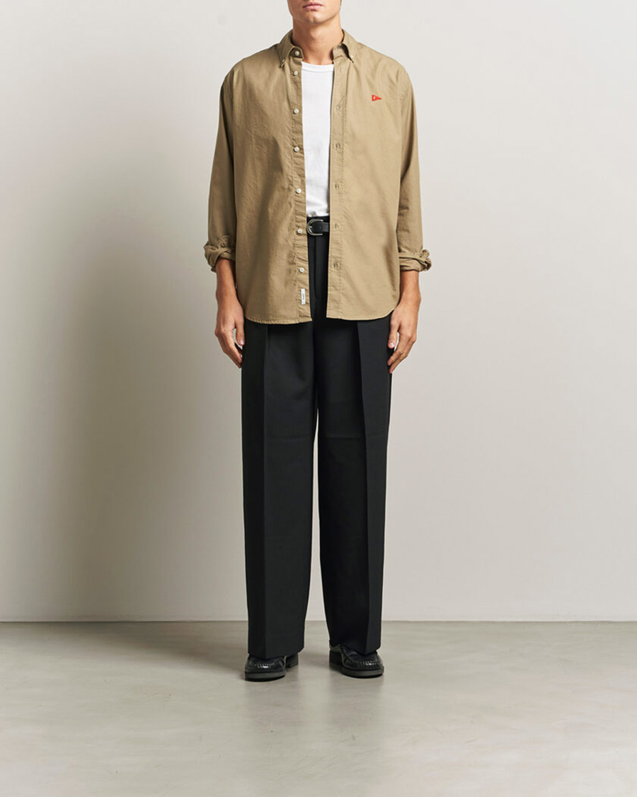 Uomini | Camicie | Forét | Flag Regular Fit Oxford Shirt Khaki