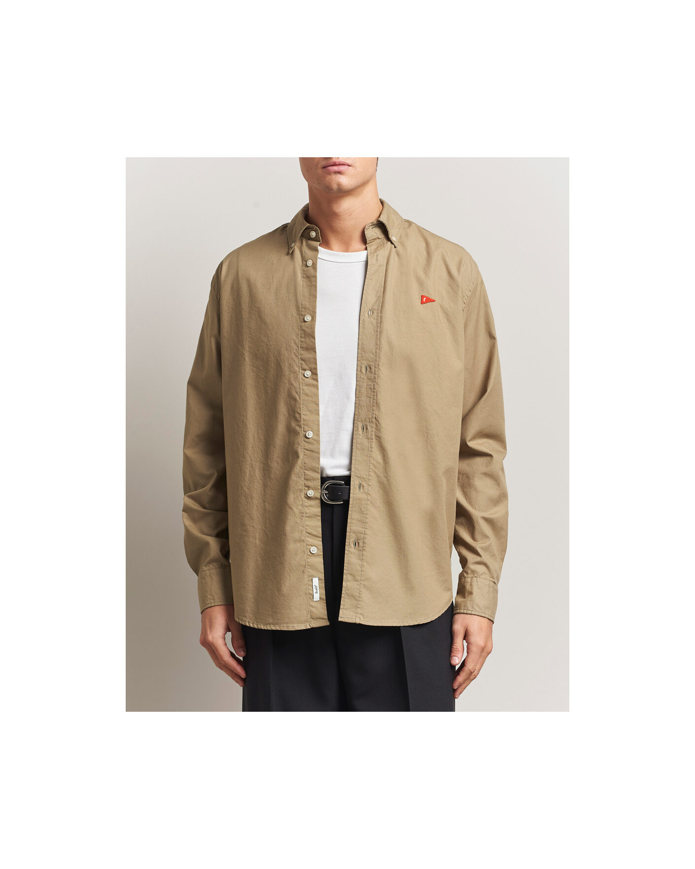 Uomini | Camicie | Forét | Flag Regular Fit Oxford Shirt Khaki