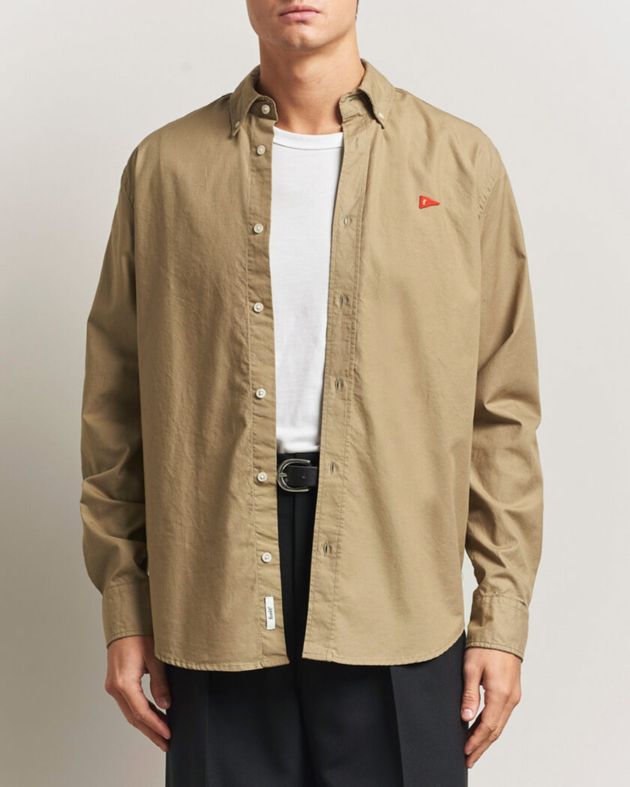 Uomini | Camicie | Forét | Flag Regular Fit Oxford Shirt Khaki