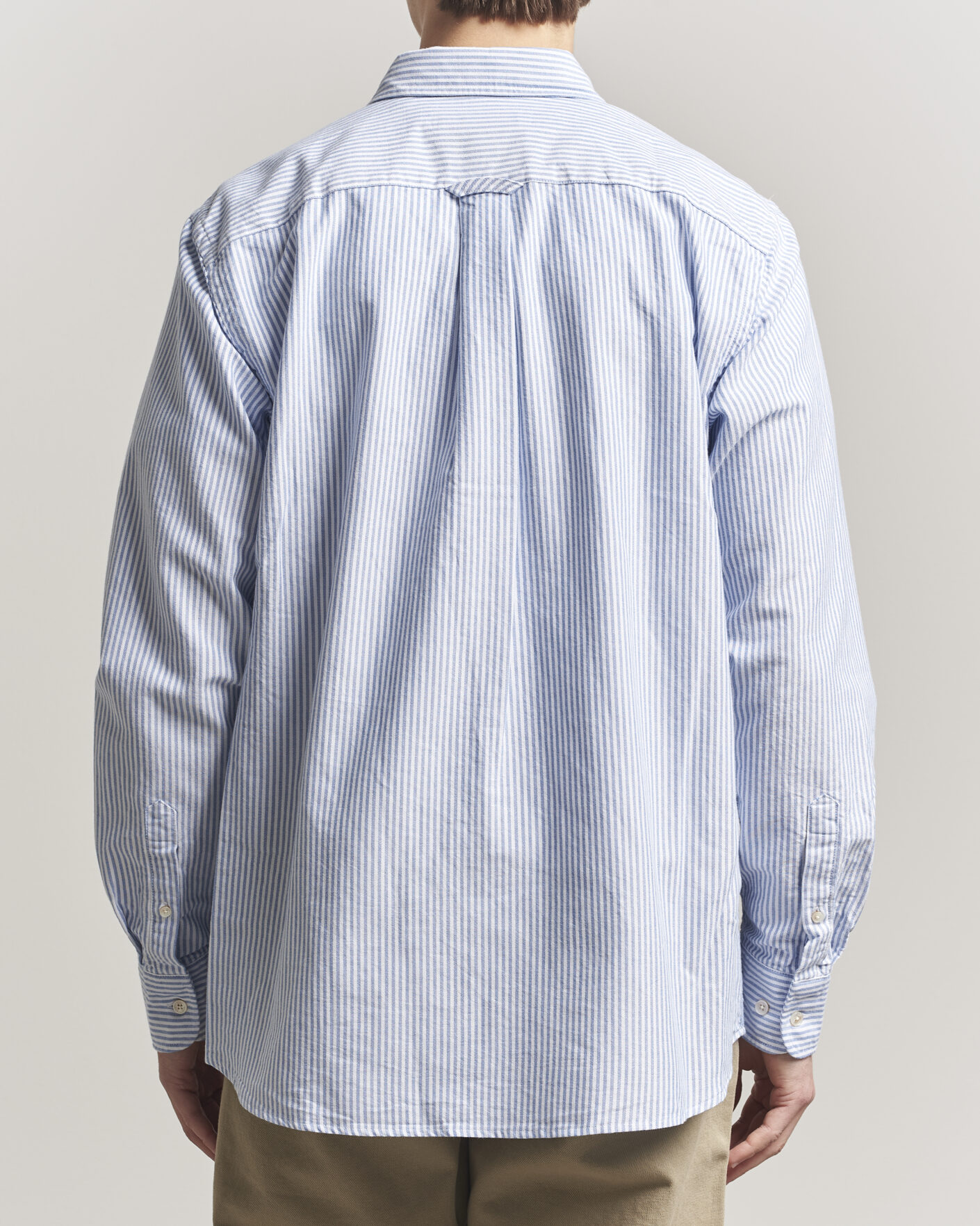 Uomini | Camicie | Forét | Flag Regular Fit Pocket Oxford Shirt Blue Stripe