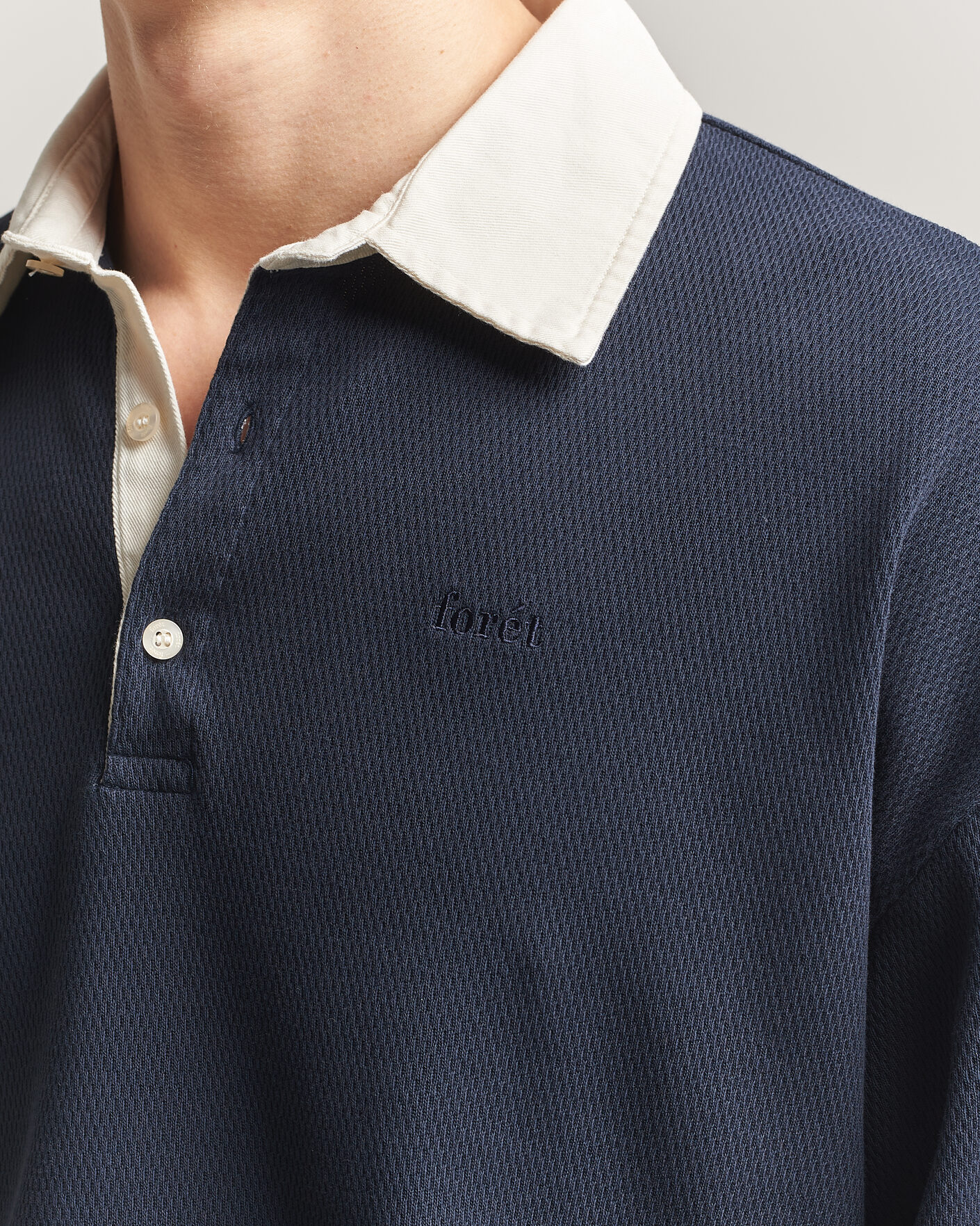 Uomini | Maglieria | Forét | Match Rugby Structured Sweatshirt Navy