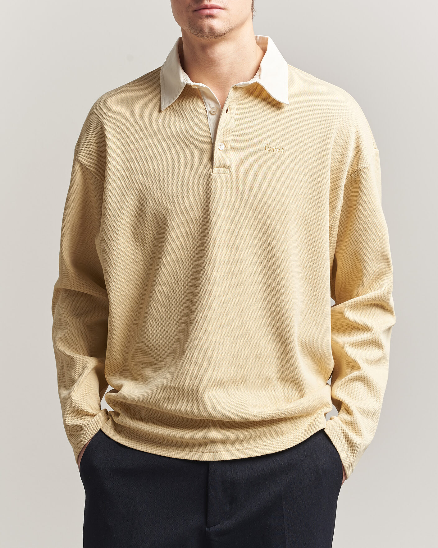 Uomini | Maglieria | Forét | Match Rugby Structured Sweatshirt Vintage Yellow