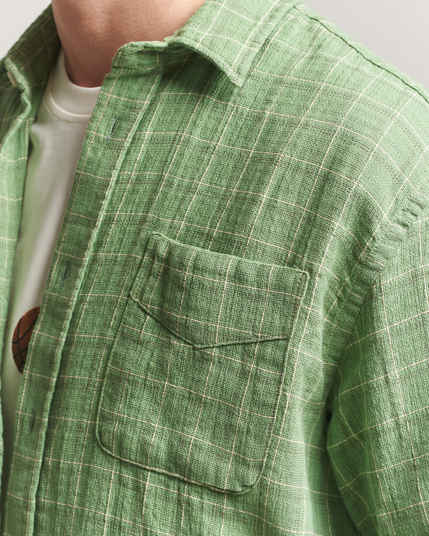 Uomini | Camicie | Forét | Scout Relaxed Fit Loose Weave Shirt Vibrant Moss