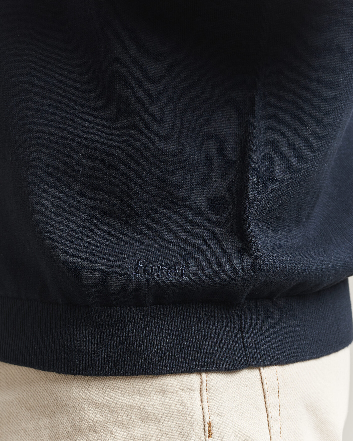 Uomini | Polo | Forét | Sea Cotton/Linen Polo Navy