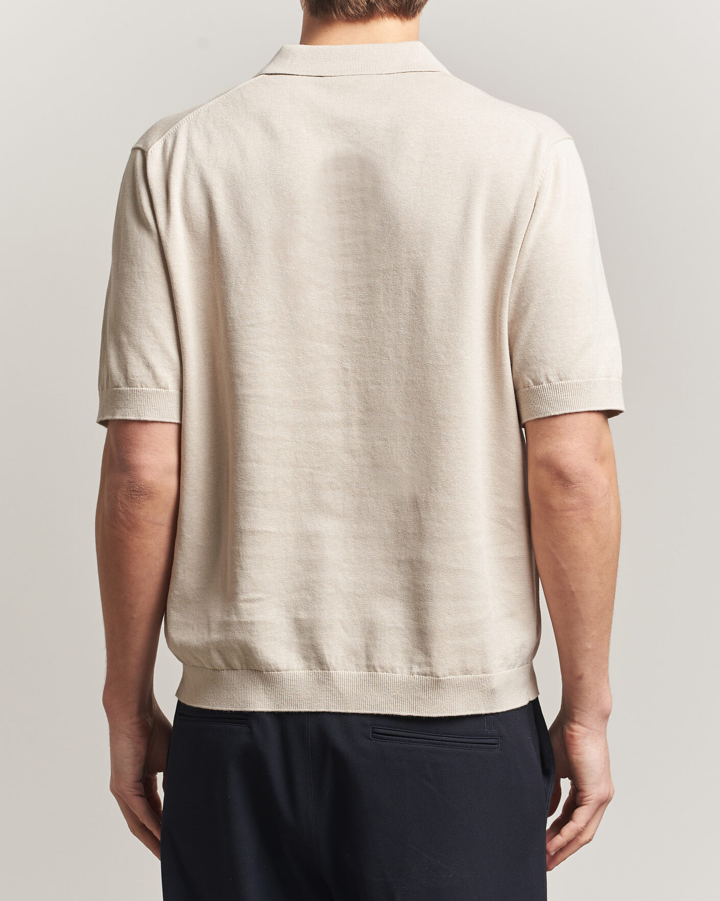 Uomini | Polo | Forét | Sea Cotton/Linen Polo Oatmeal