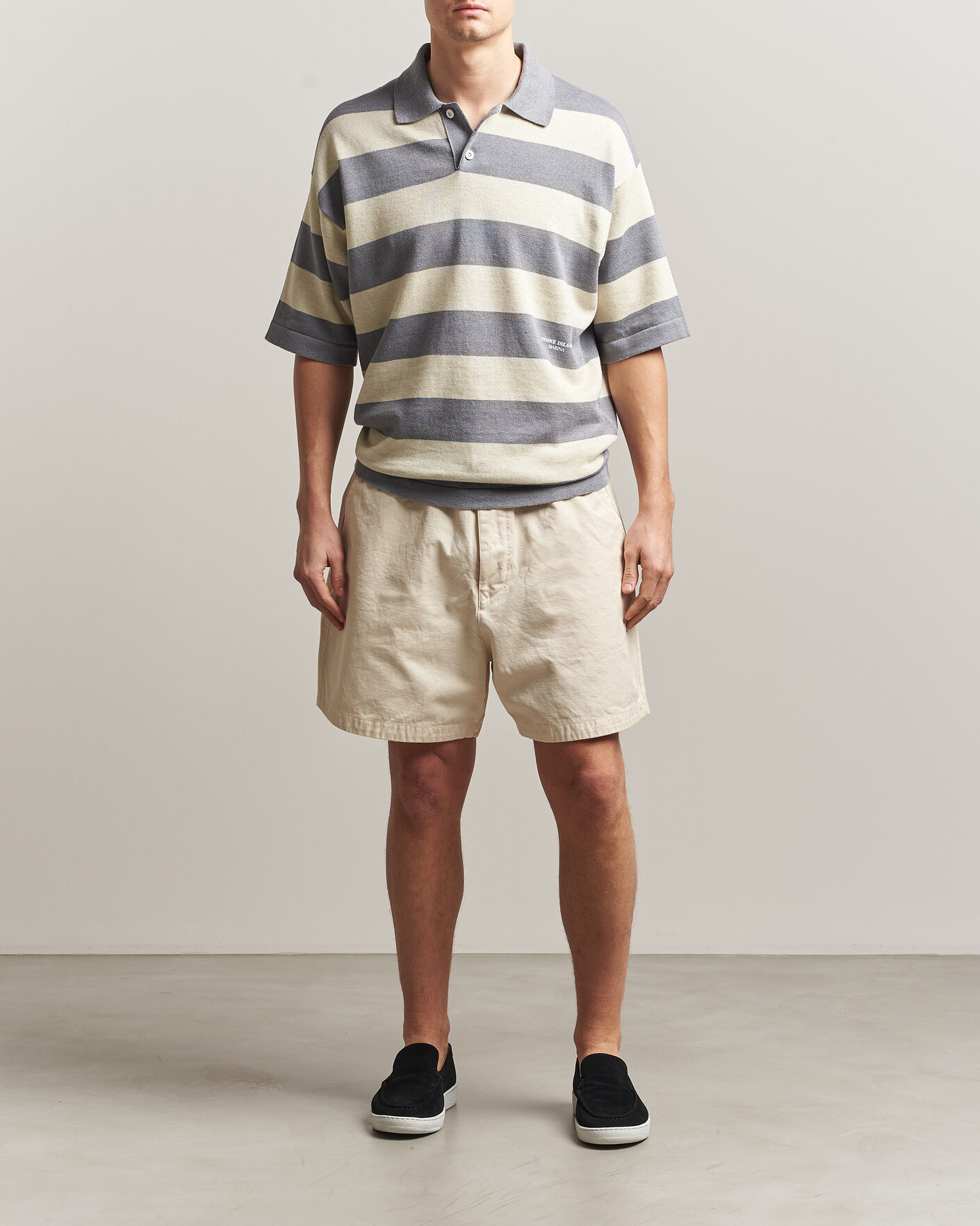 Uomini | Pantaloncini | Stone Island | Marina Organic Slub Cotton Shorts Ivory