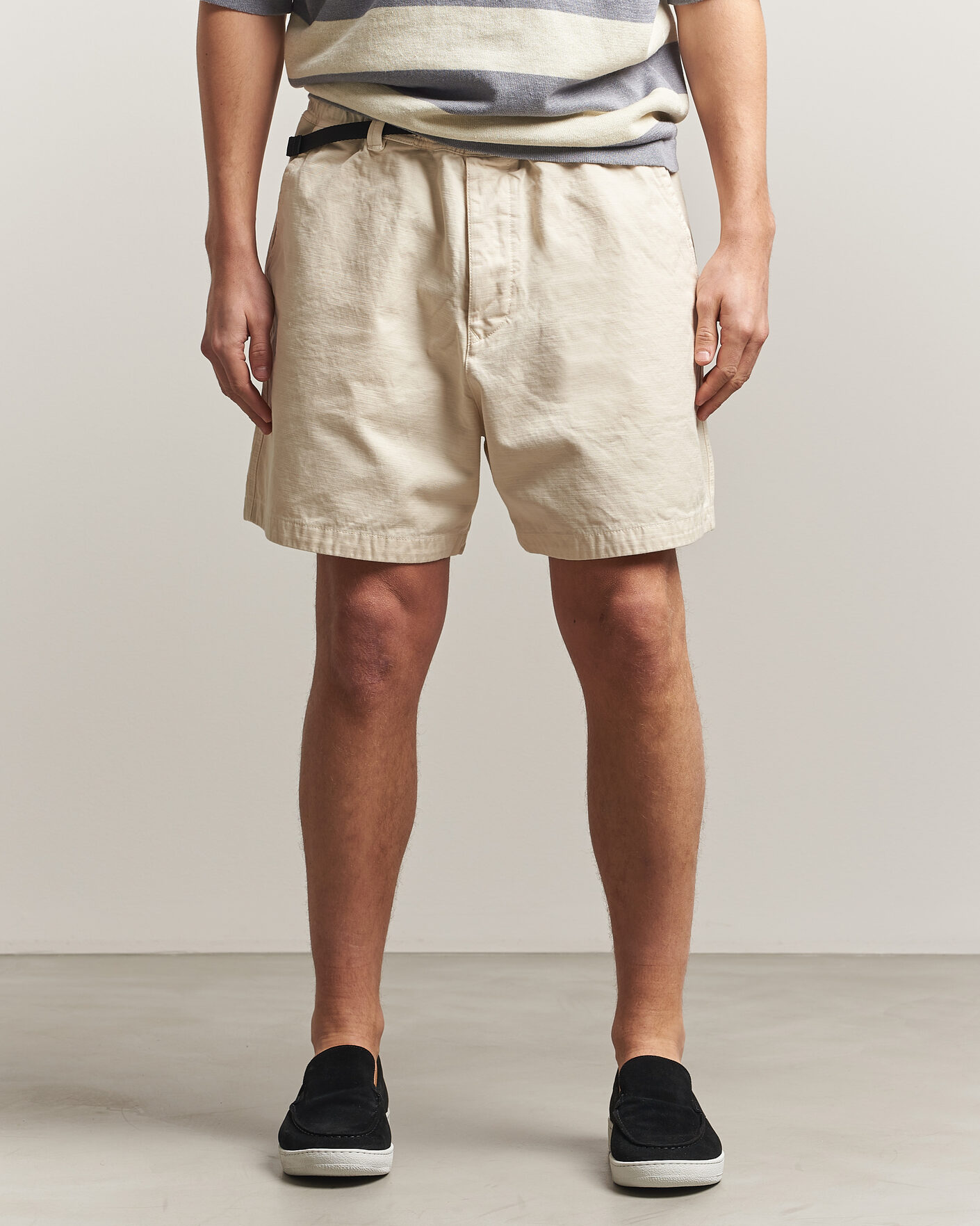 Uomini | Pantaloncini | Stone Island | Marina Organic Slub Cotton Shorts Ivory