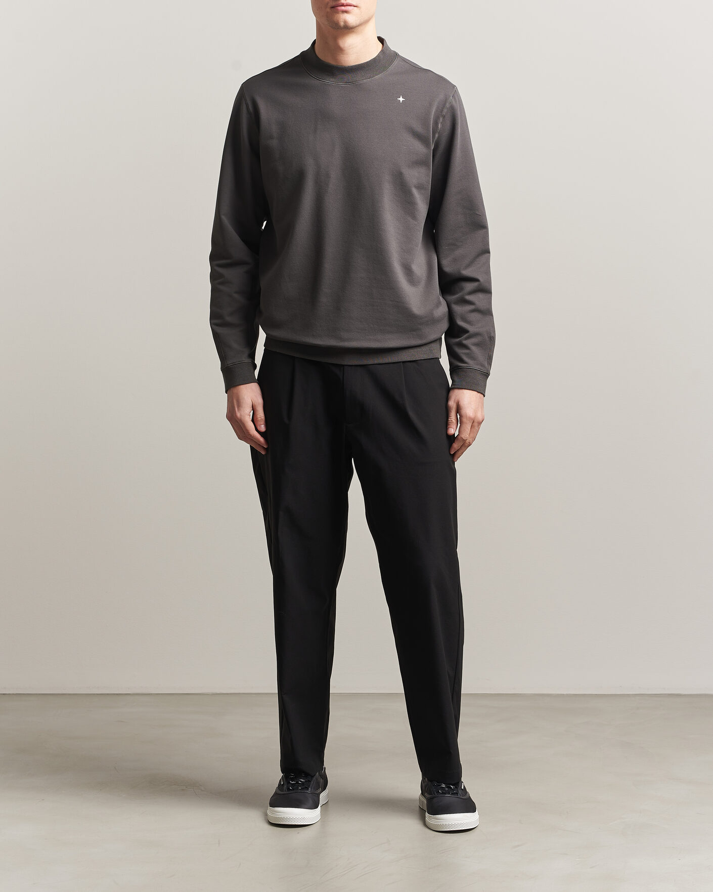 Uomini | Maglieria | Stone Island | Stellina Cotton Sweatshirt Charcoal