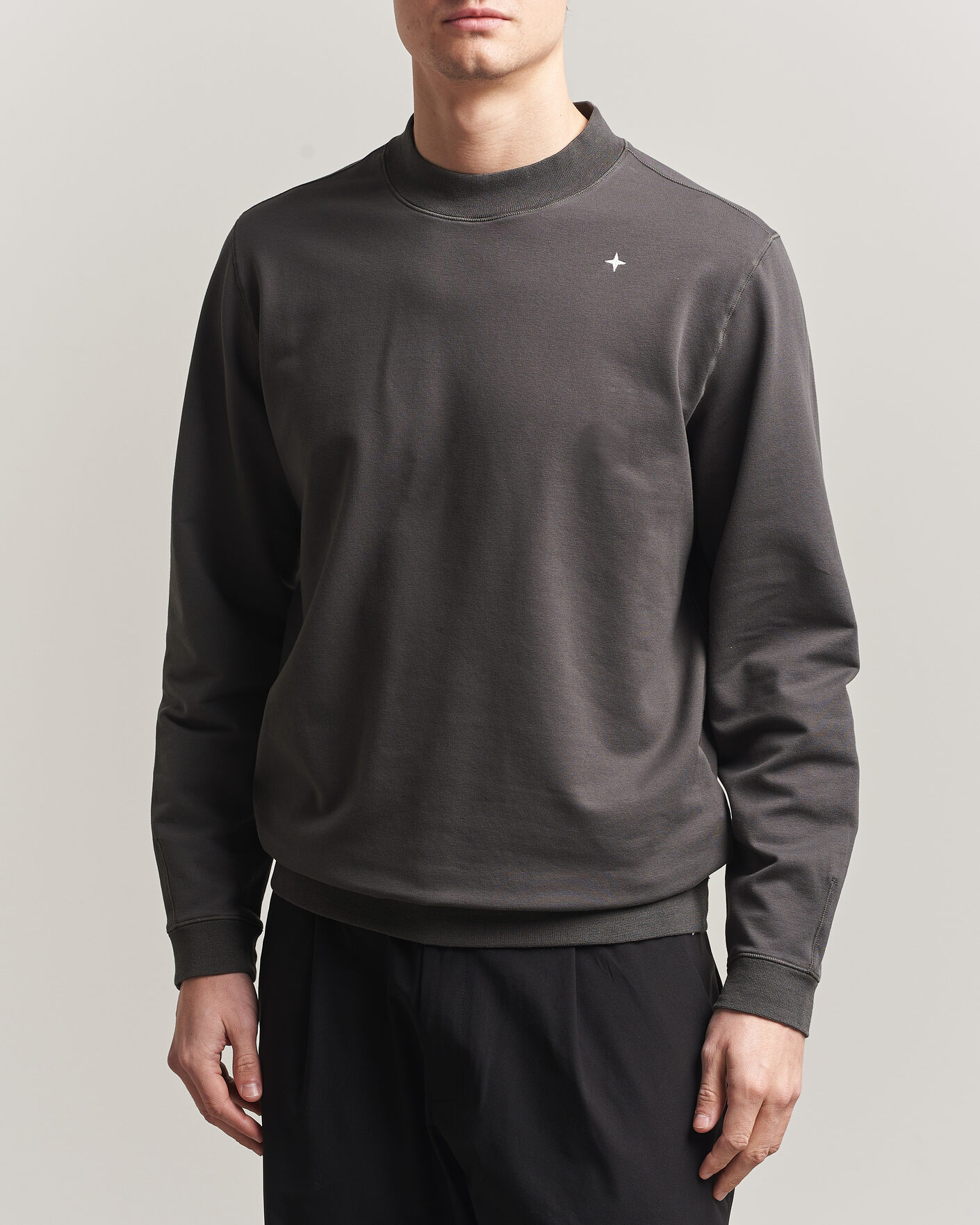Uomini | Maglieria | Stone Island | Stellina Cotton Sweatshirt Charcoal