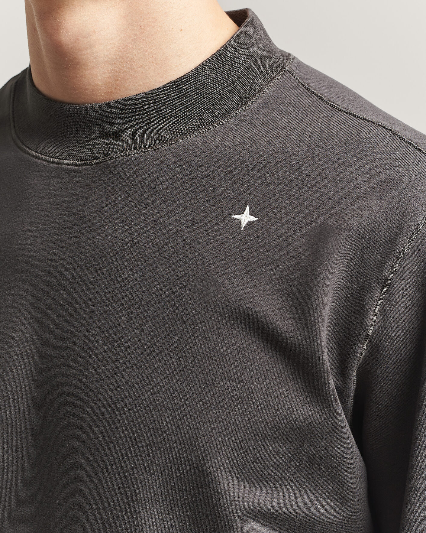 Uomini | Maglieria | Stone Island | Stellina Cotton Sweatshirt Charcoal
