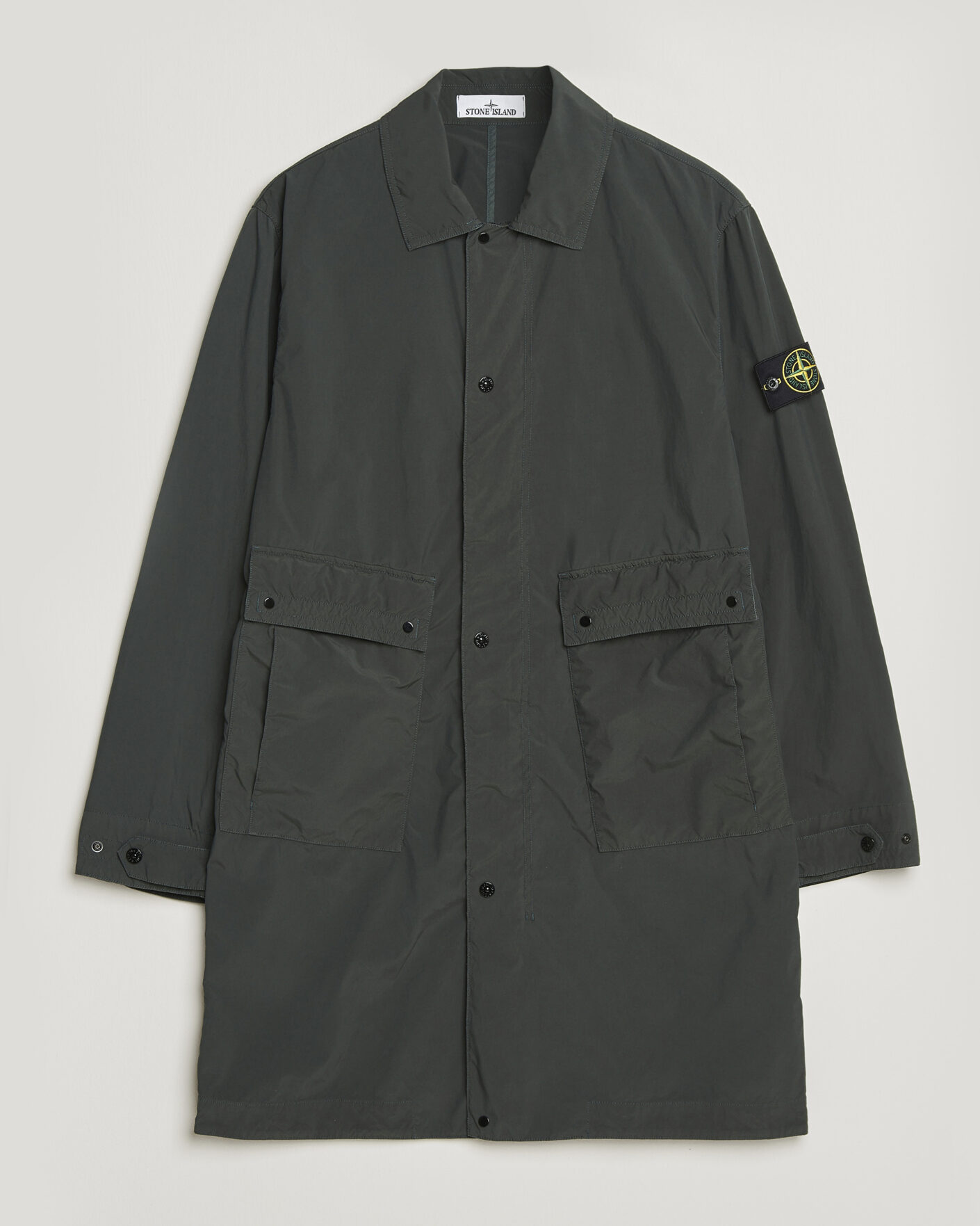 Uomini | Giacche | Stone Island | Light Compact Car Coat Charcoal