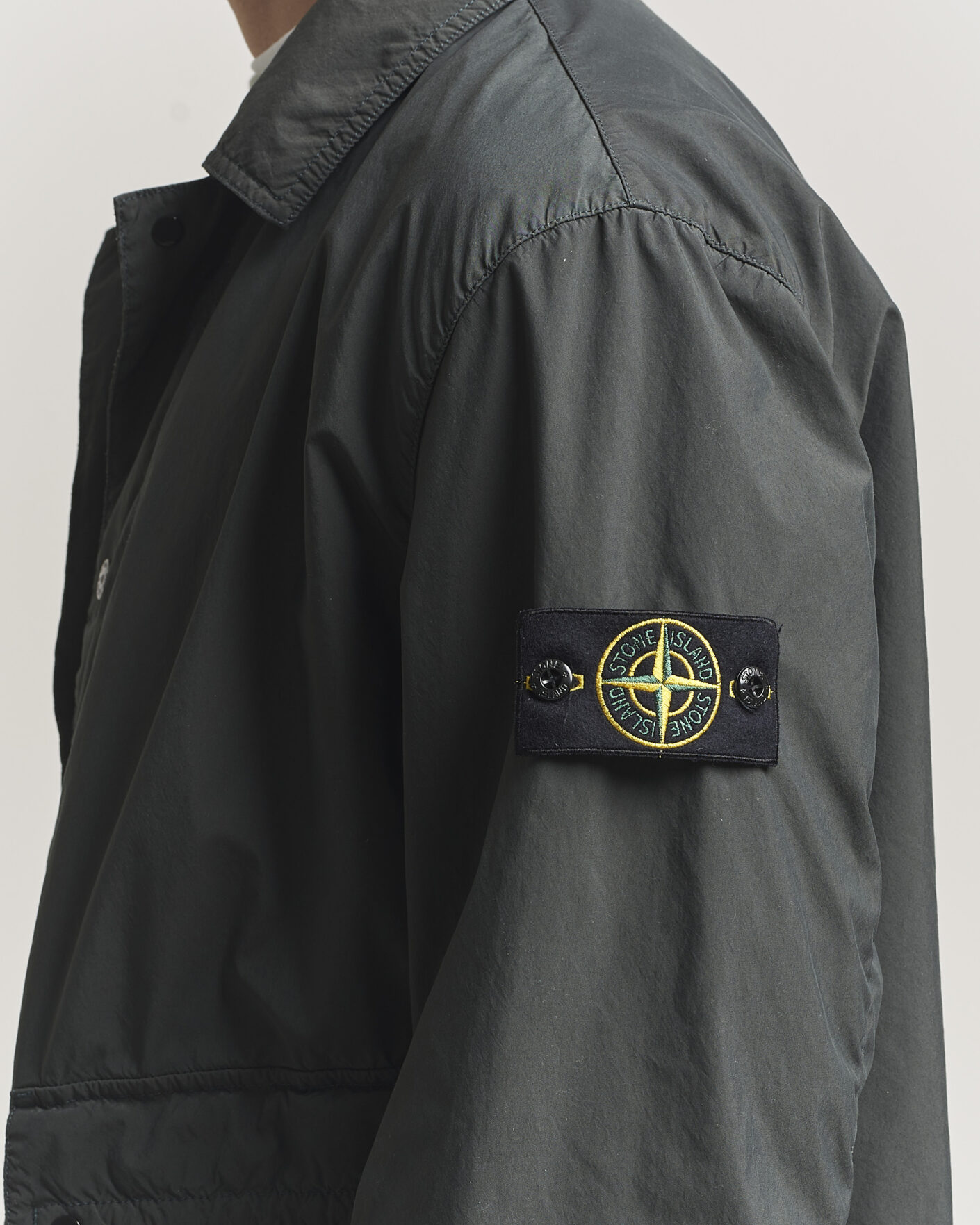 Uomini | Giacche | Stone Island | Light Compact Car Coat Charcoal