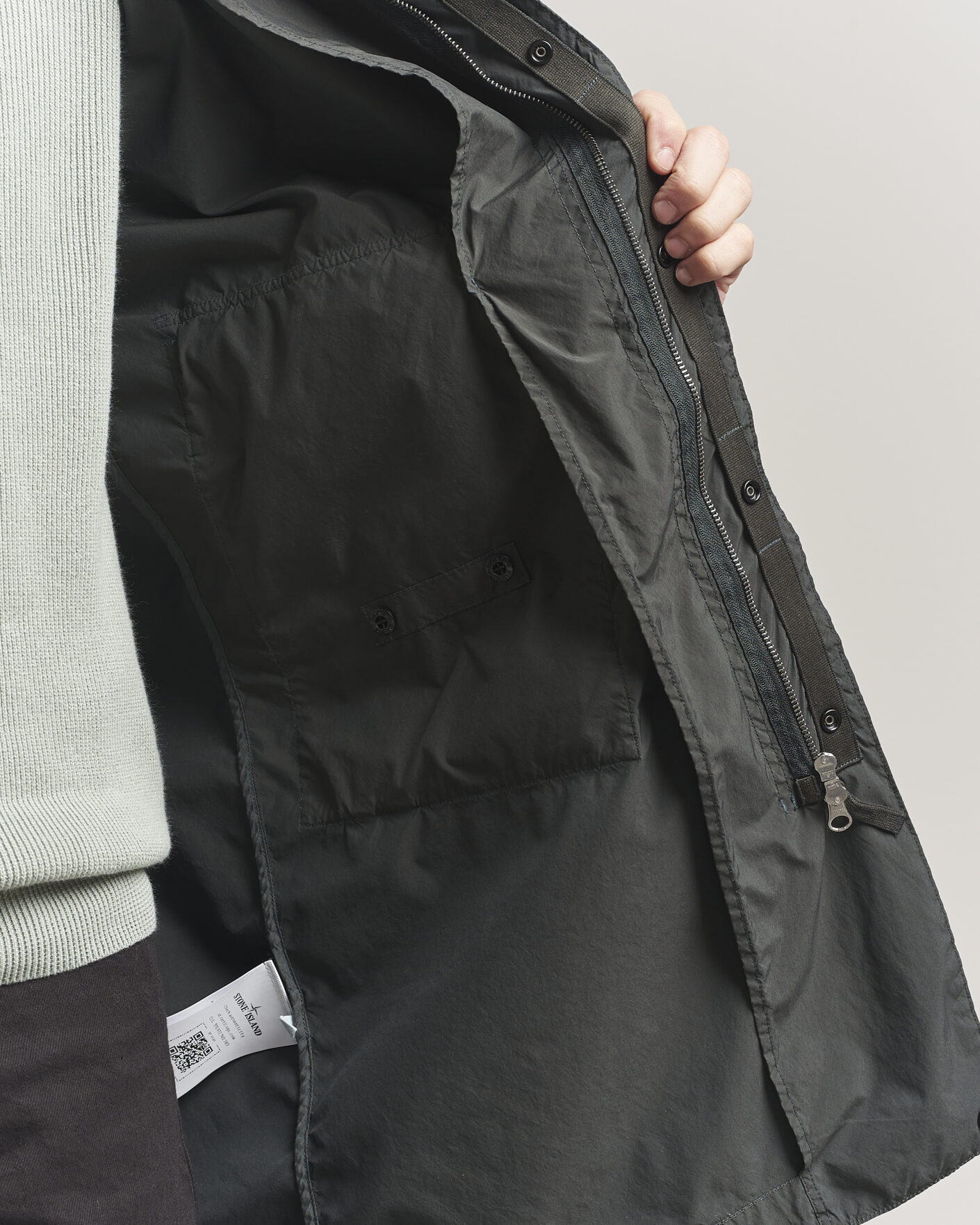 Uomini | Giacche | Stone Island | Light Compact Car Coat Charcoal