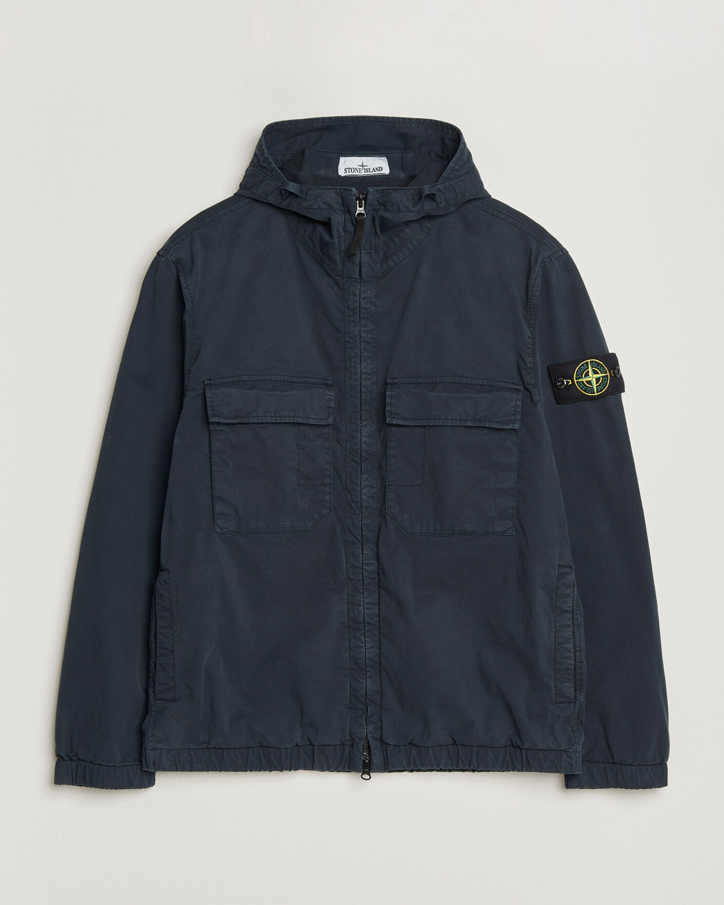 Uomini | Giacche | Stone Island | Stretch Cotton Twill Hood Jacket Navy