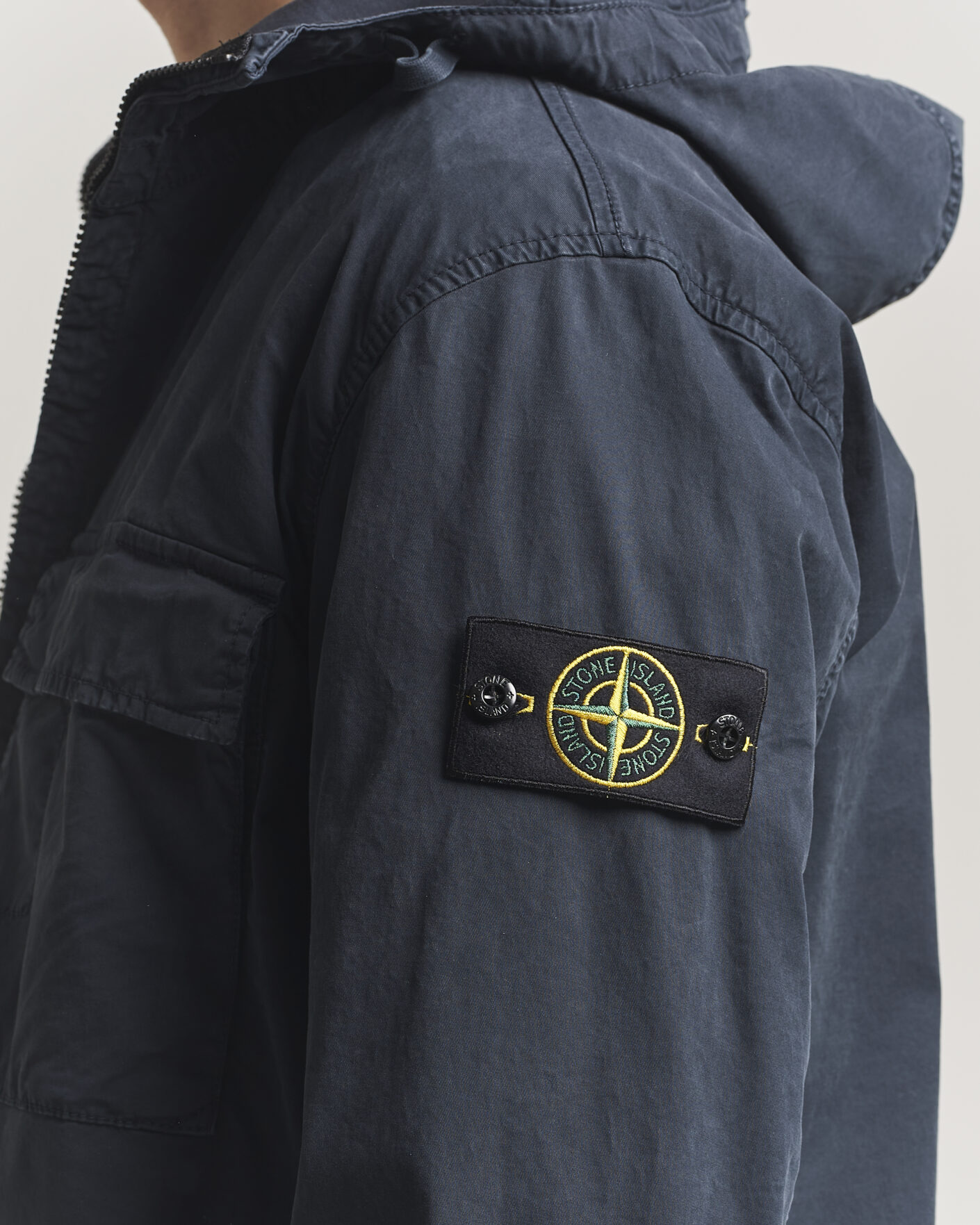Uomini | Giacche | Stone Island | Stretch Cotton Twill Hood Jacket Navy