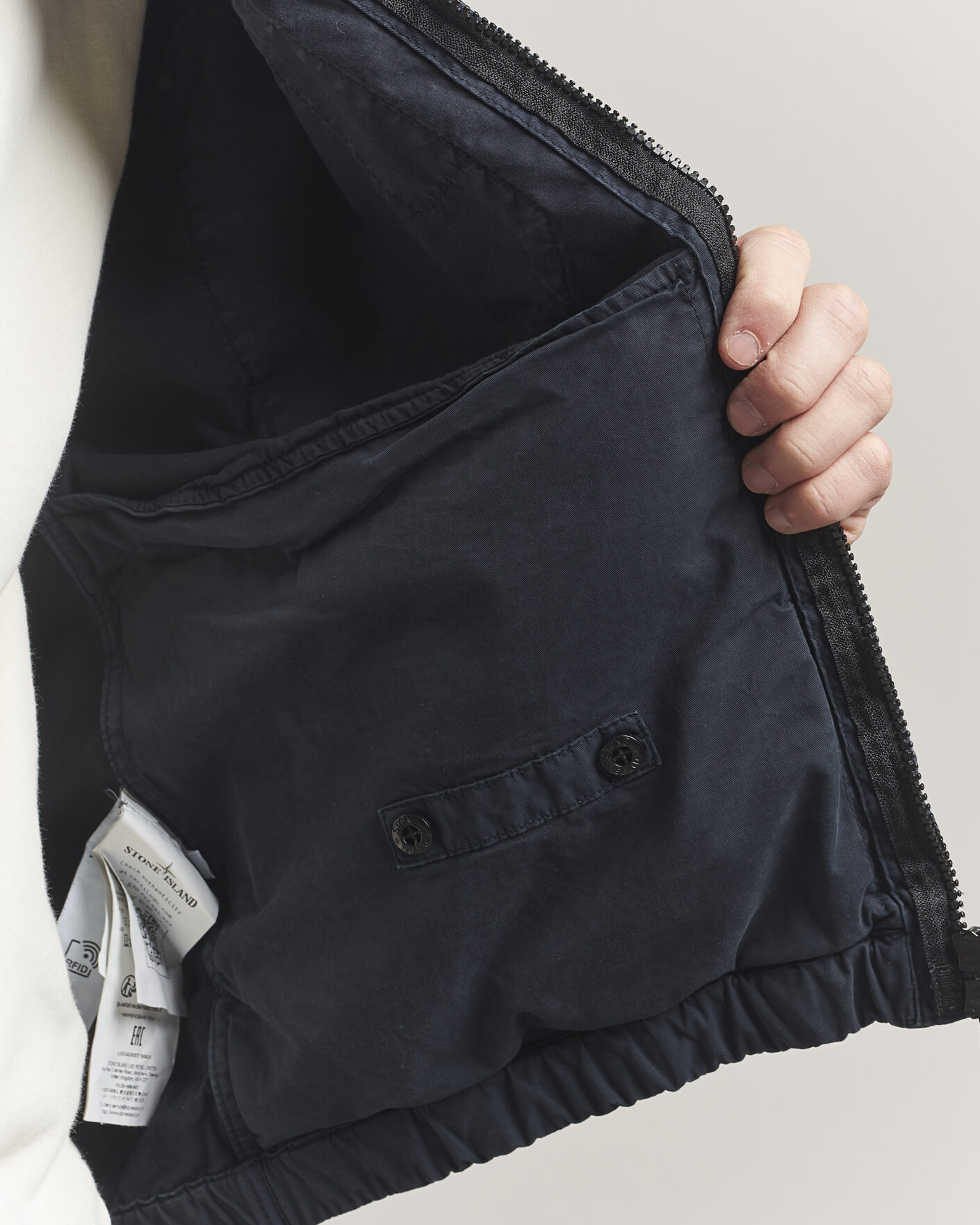 Uomini | Giacche | Stone Island | Stretch Cotton Twill Hood Jacket Navy