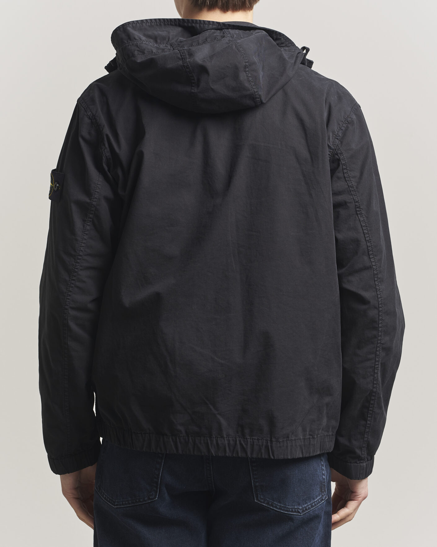 Uomini | Giacche | Stone Island | Stretch Cotton Twill Hood Jacket Black