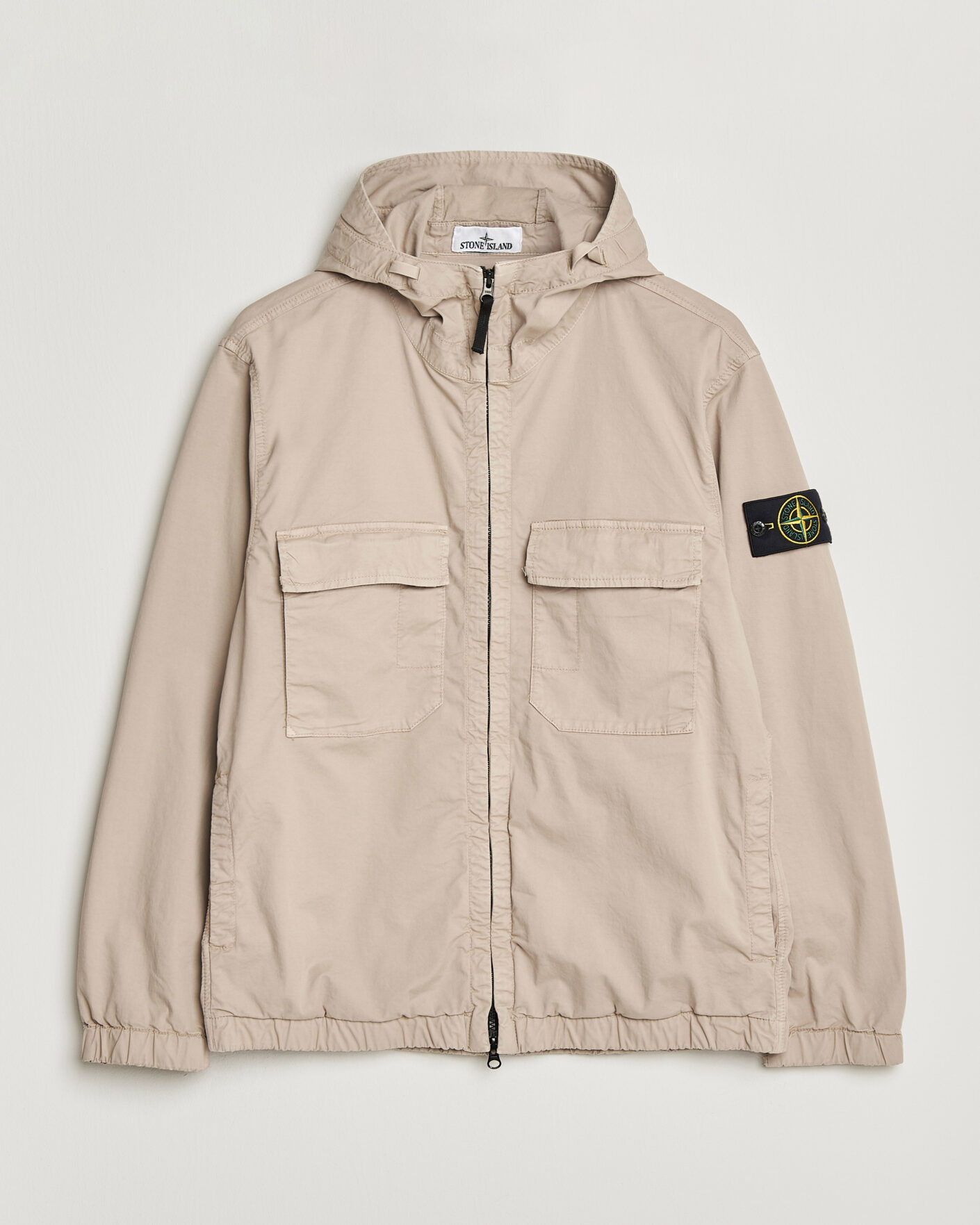 Uomini | Giacche | Stone Island | Stretch Cotton Twill Hood Jacket Desert
