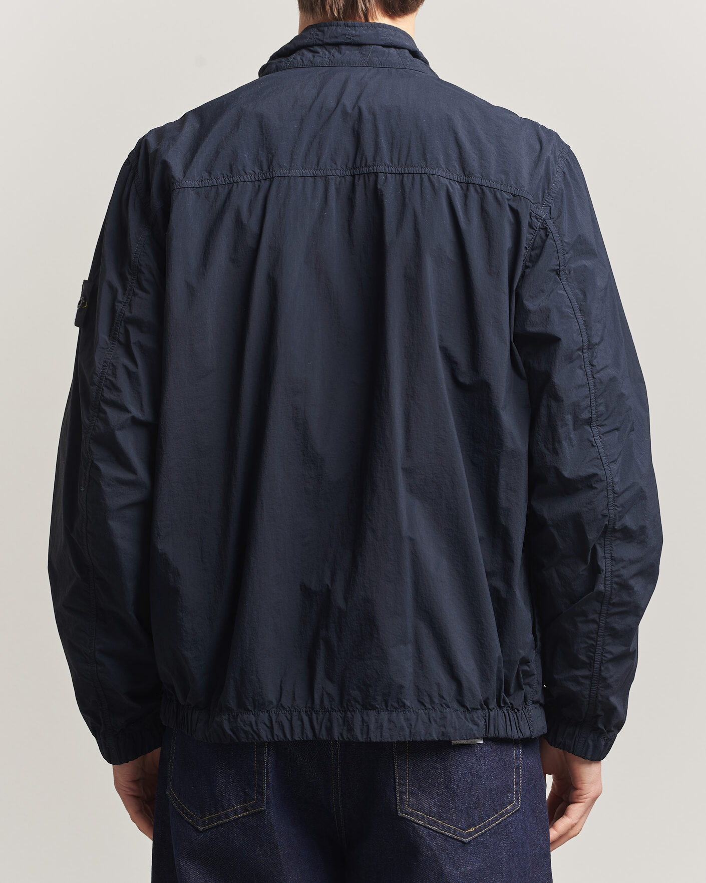 Uomini | Giacche | Stone Island | Nylon Smerigliato-TC Stand Collar Jacket Navy