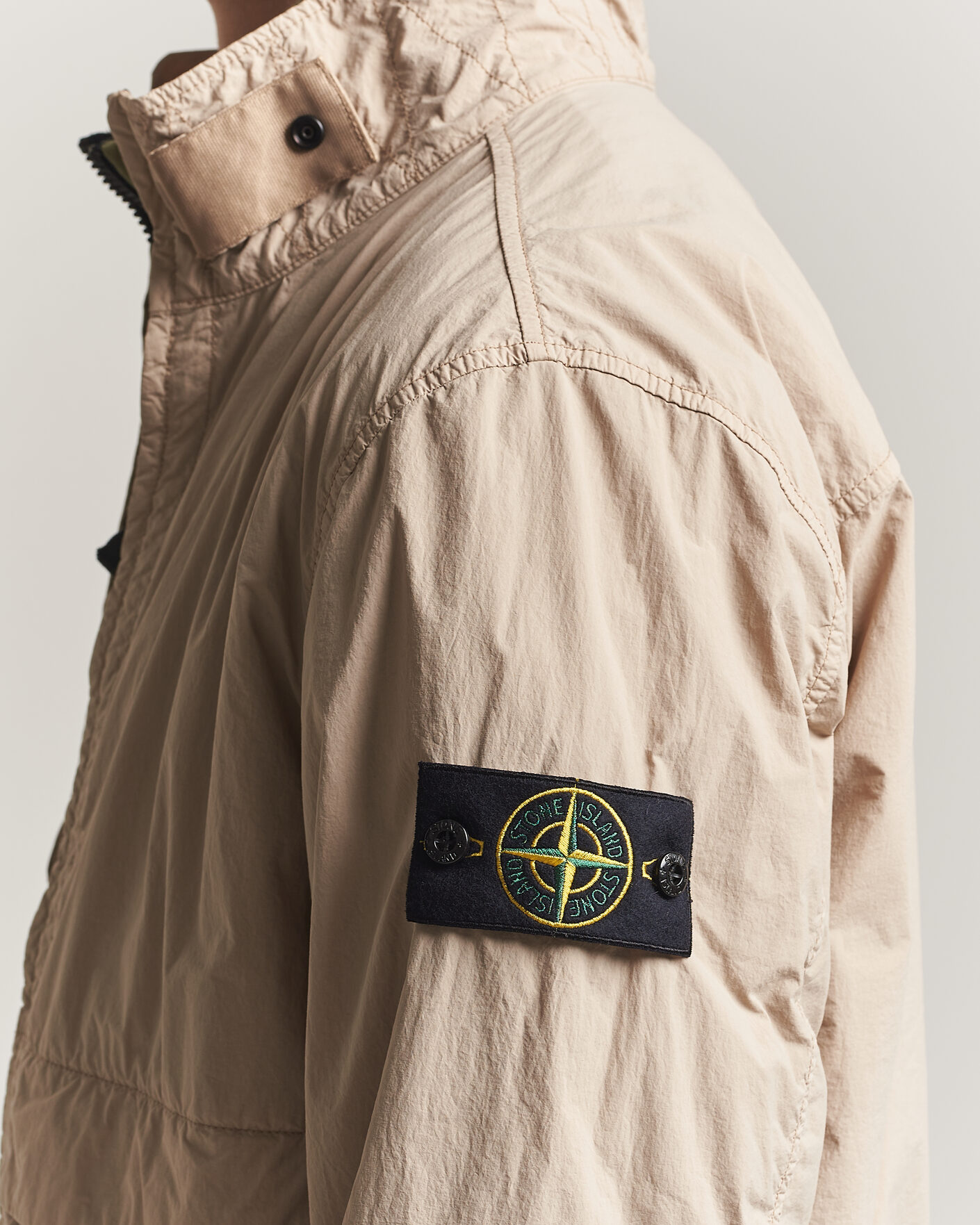 Uomini | Giacche | Stone Island | Nylon Smerigliato-TC Stand Collar Jacket Desert