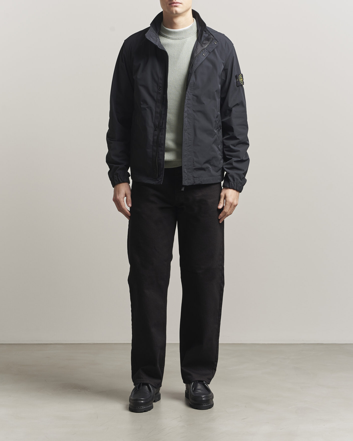 Uomini | Giacche | Stone Island | Micro Twill Stand Collar Jacket Black