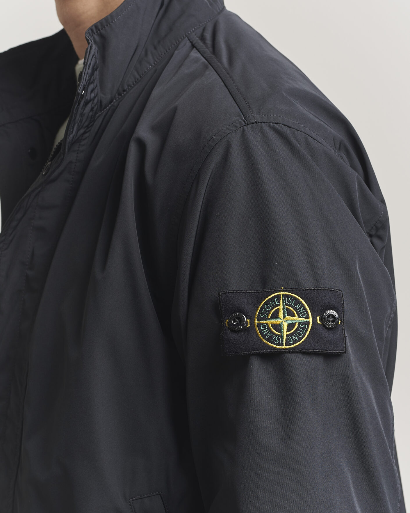 Uomini | Giacche | Stone Island | Micro Twill Stand Collar Jacket Black