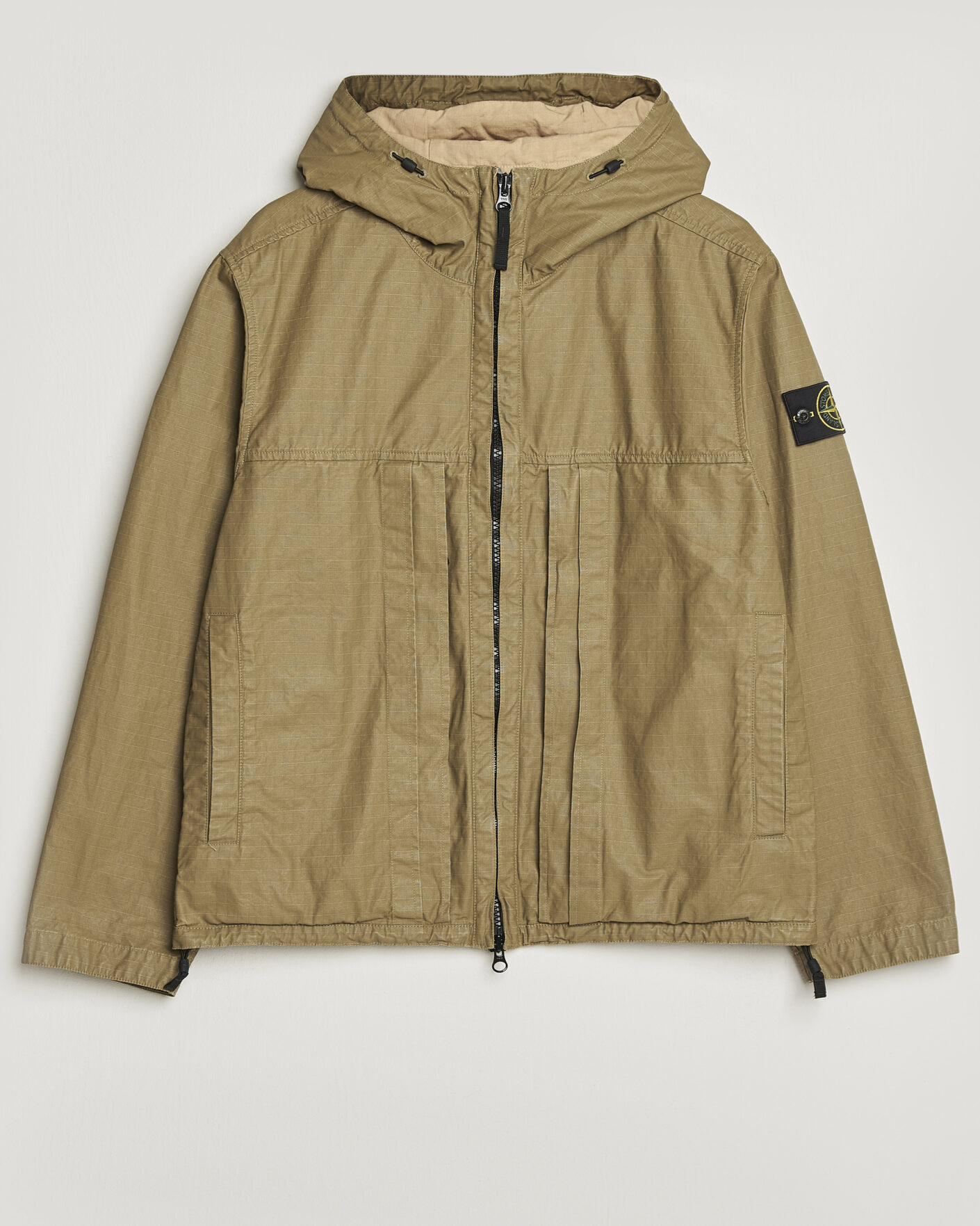 Uomini | Giacche | Stone Island | Double Coated Cotton Ripstop Jacket Military Green