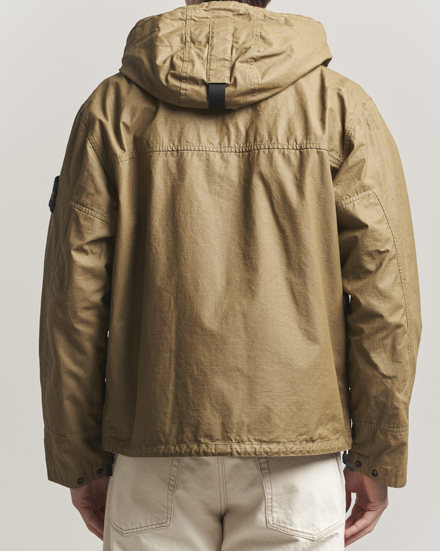 Uomini | Giacche | Stone Island | Double Coated Cotton Ripstop Jacket Military Green