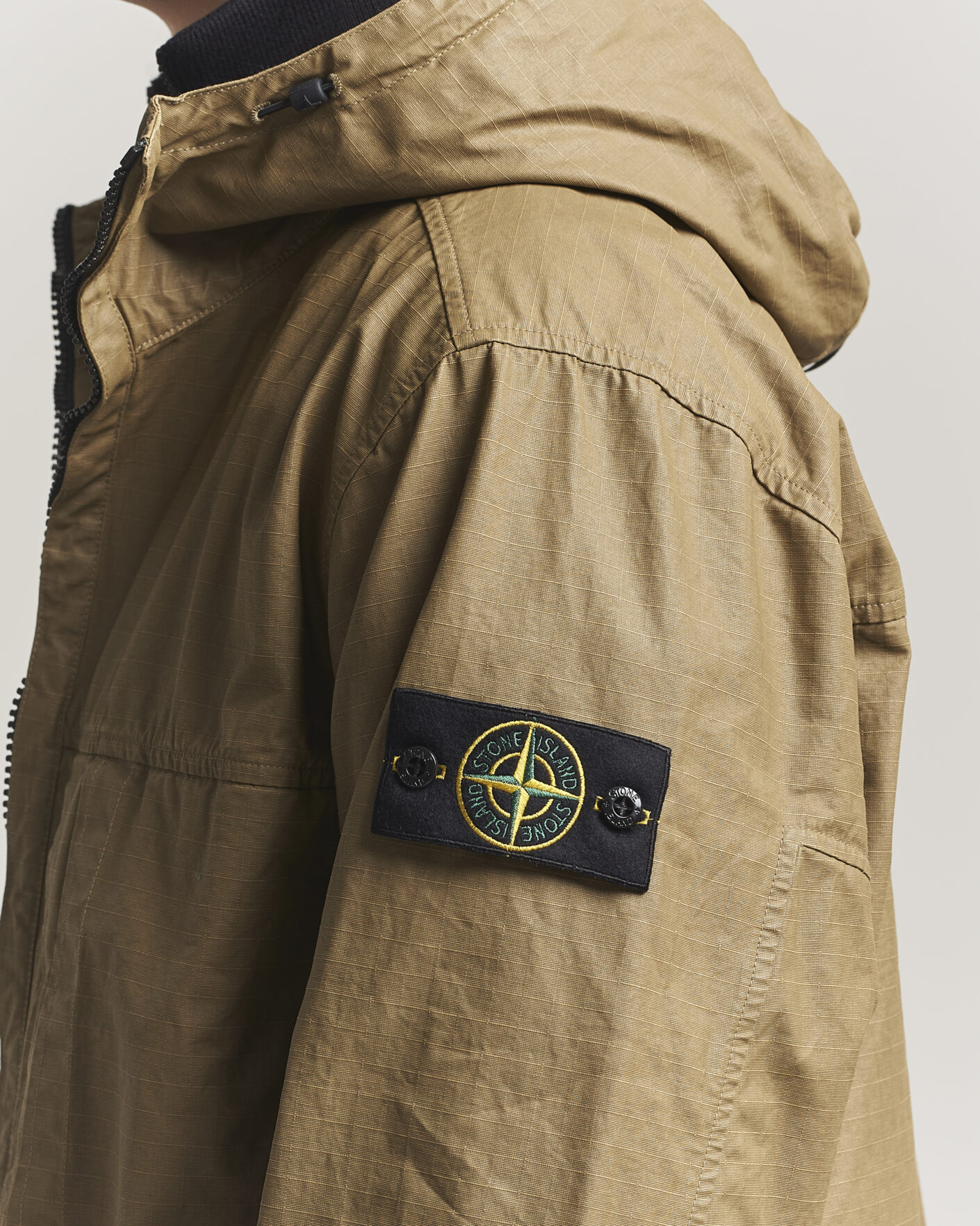 Uomini | Giacche | Stone Island | Double Coated Cotton Ripstop Jacket Military Green