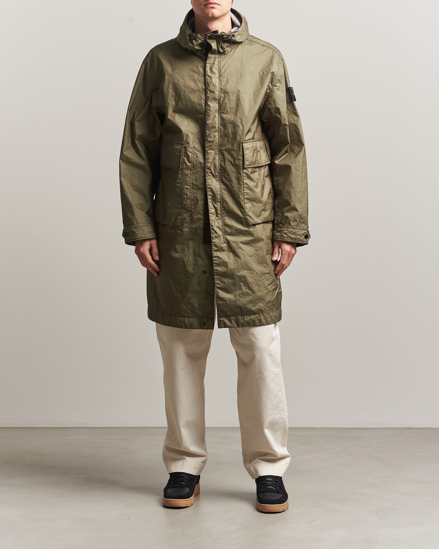 Uomini | Giacche | Stone Island | Membrana 3L Hooded Parka Military Green