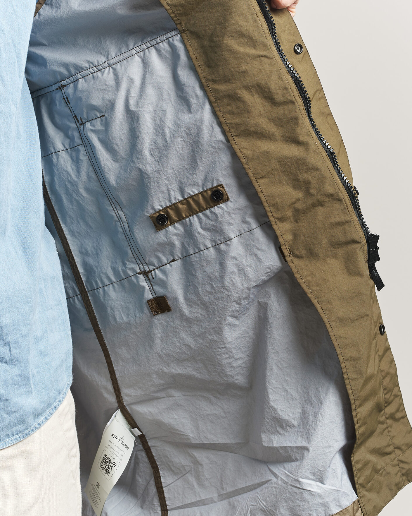 Uomini | Giacche | Stone Island | Membrana 3L Hooded Parka Military Green
