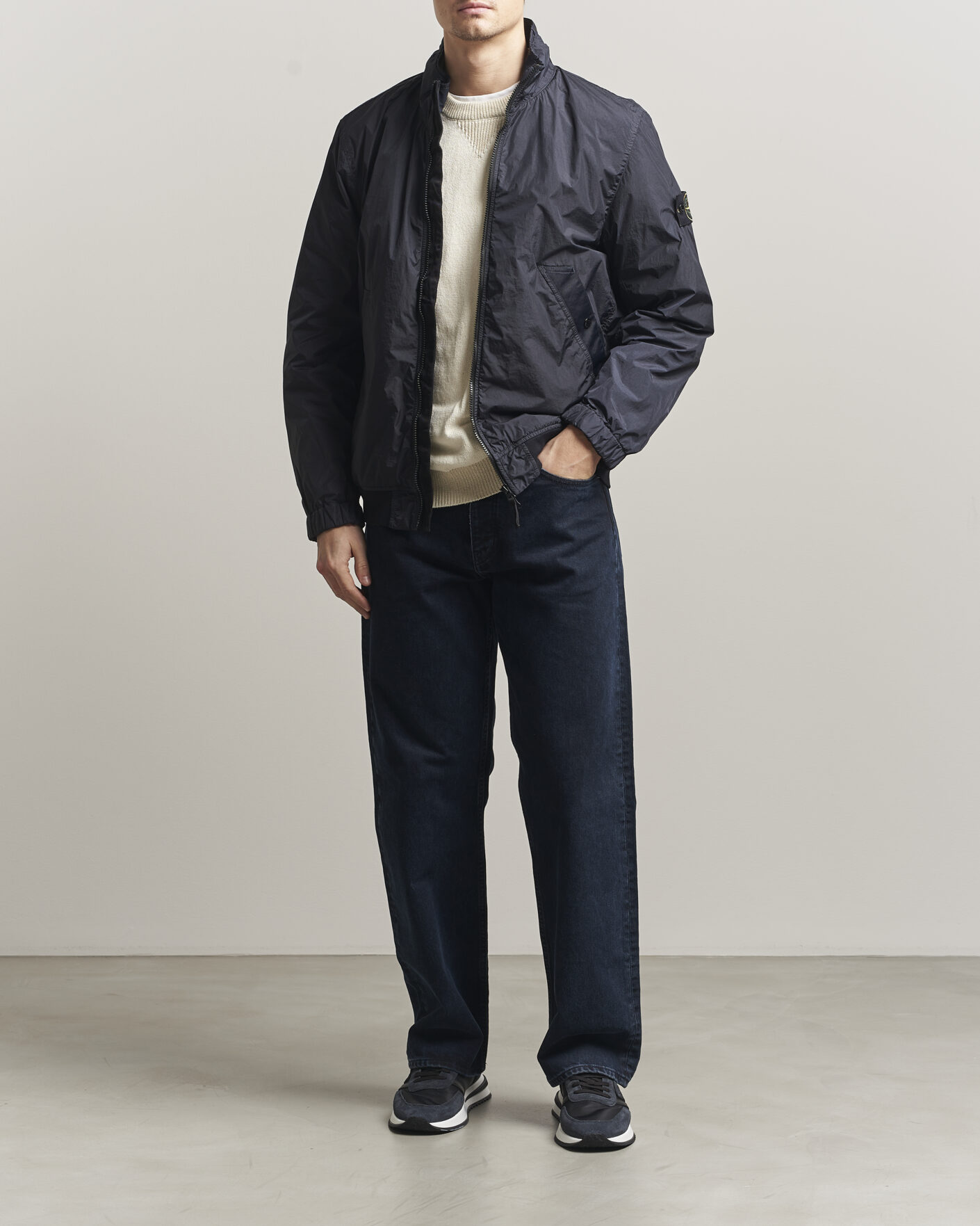 Uomini | Giacche | Stone Island | Crinkle Reps Short Jacket Navy