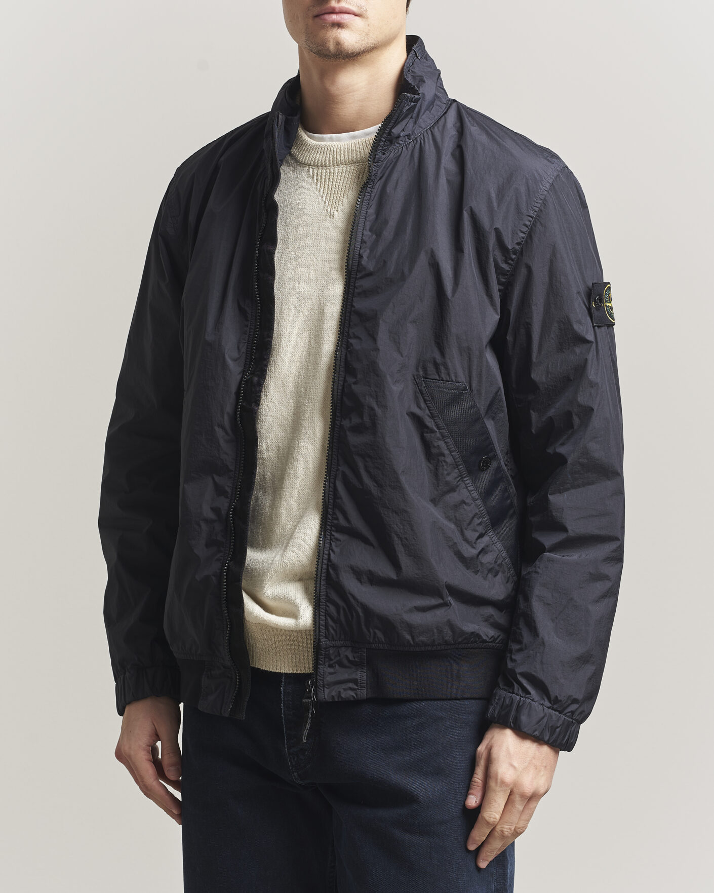 Uomini | Giacche | Stone Island | Crinkle Reps Short Jacket Navy
