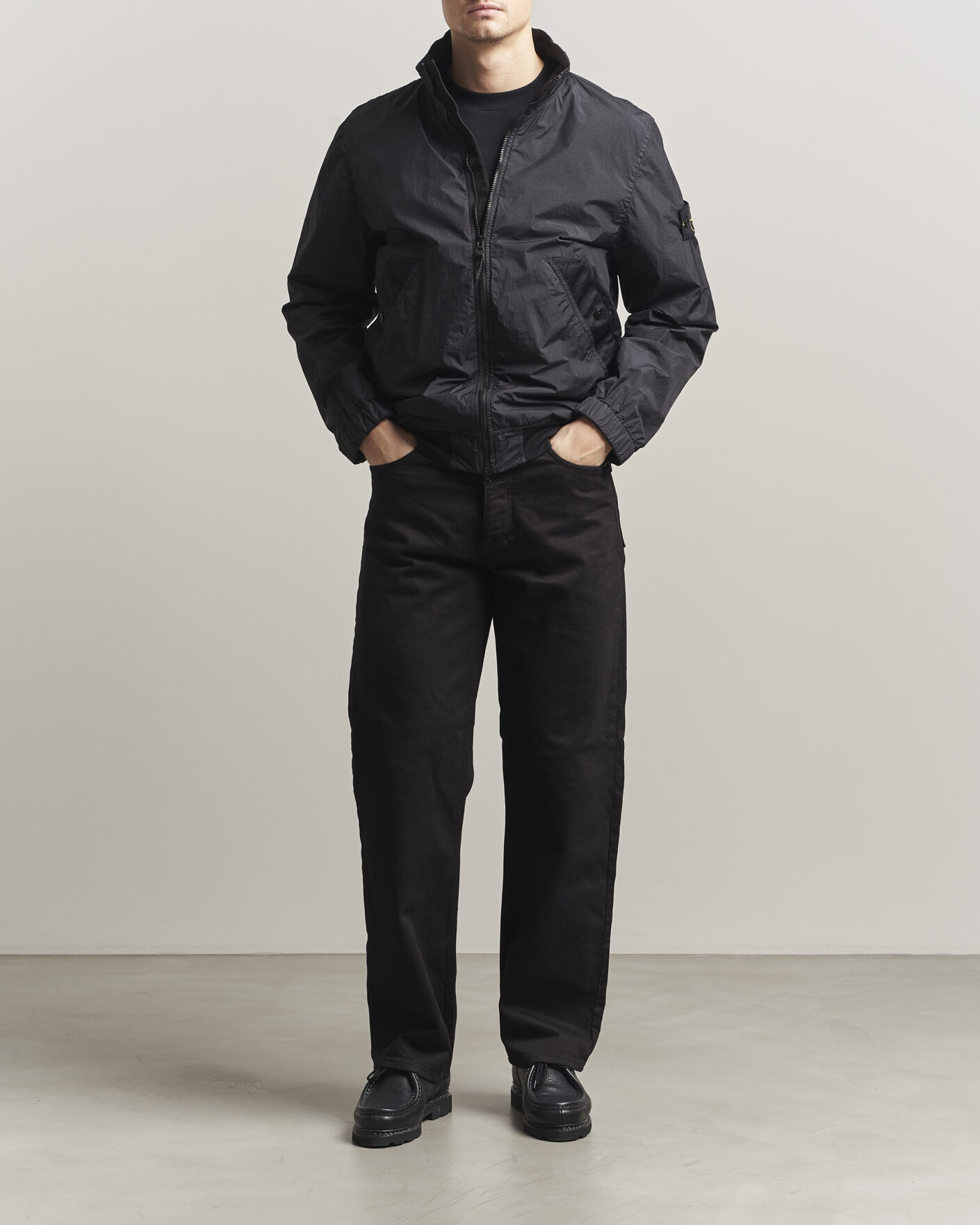 Uomini | Giacche | Stone Island | Crinkle Reps Short Jacket Black