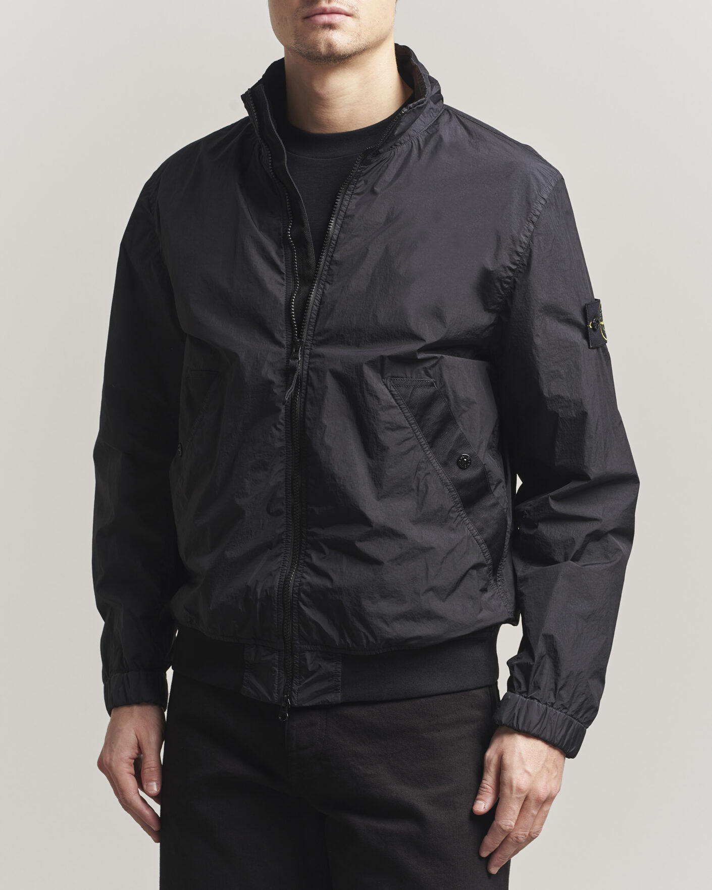 Uomini | Giacche | Stone Island | Crinkle Reps Short Jacket Black