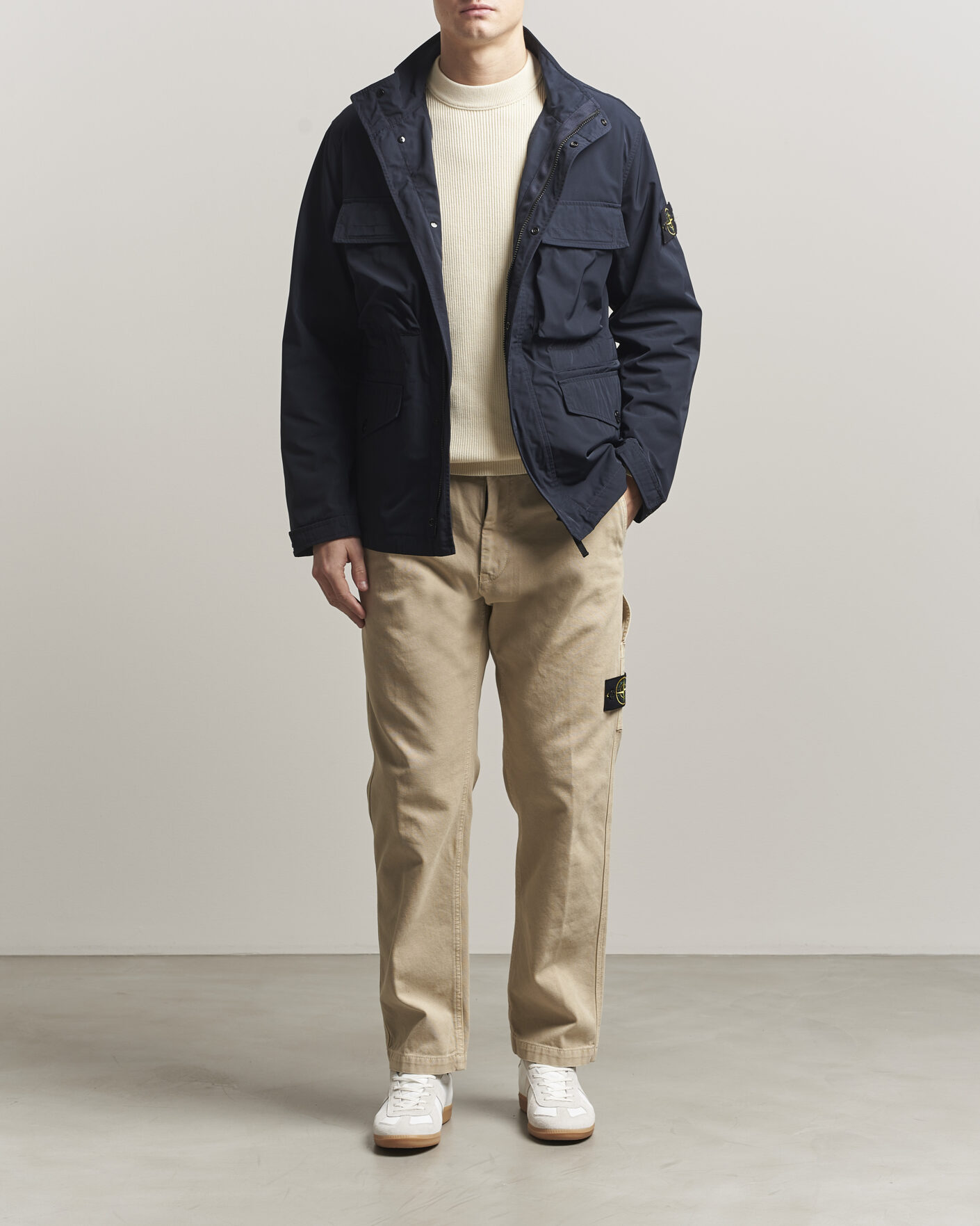 Uomini | Giacche | Stone Island | Micro Twill Field Jacket Navy