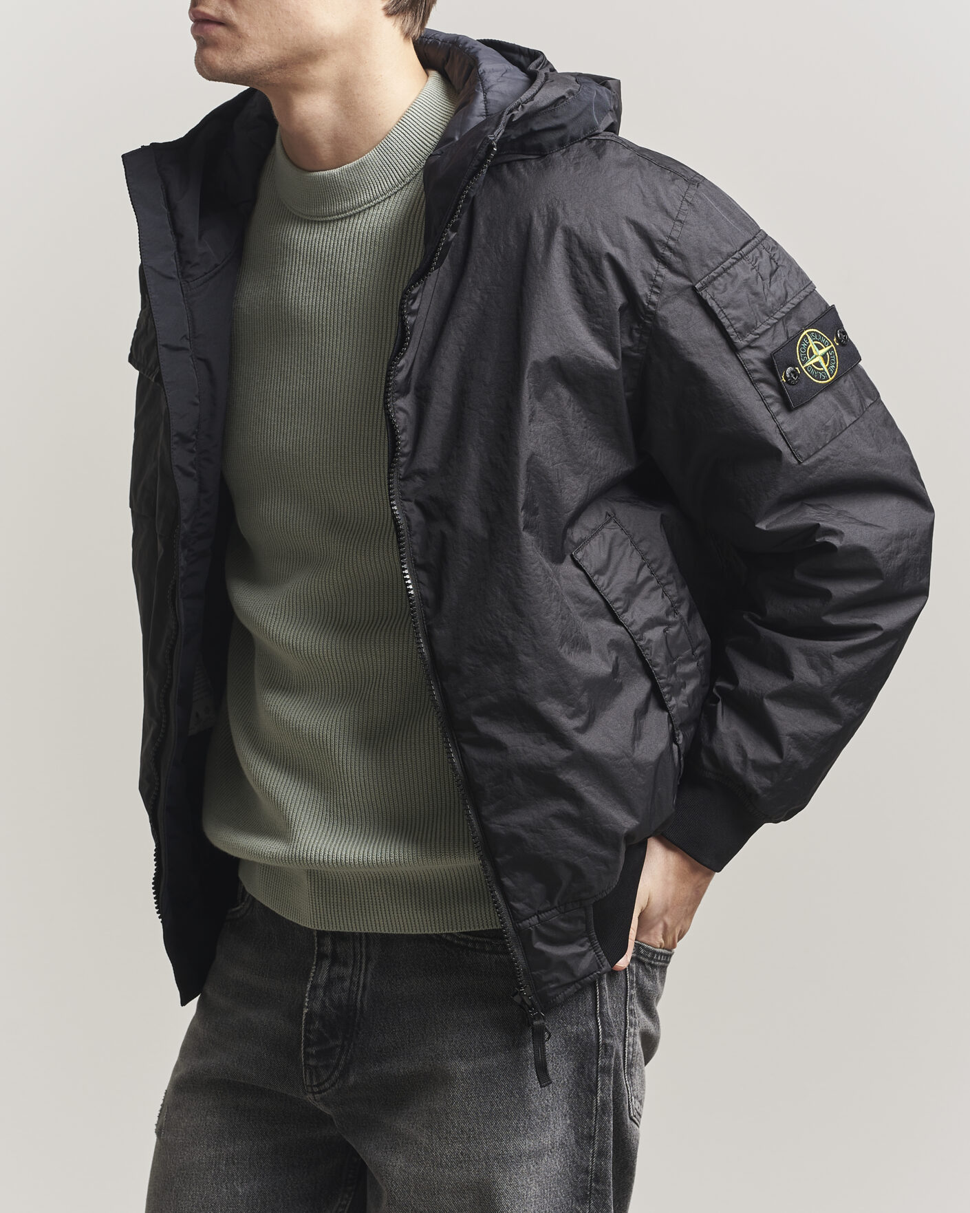 Uomini | Giacche | Stone Island | Membrana 3L Hood Jacket Black