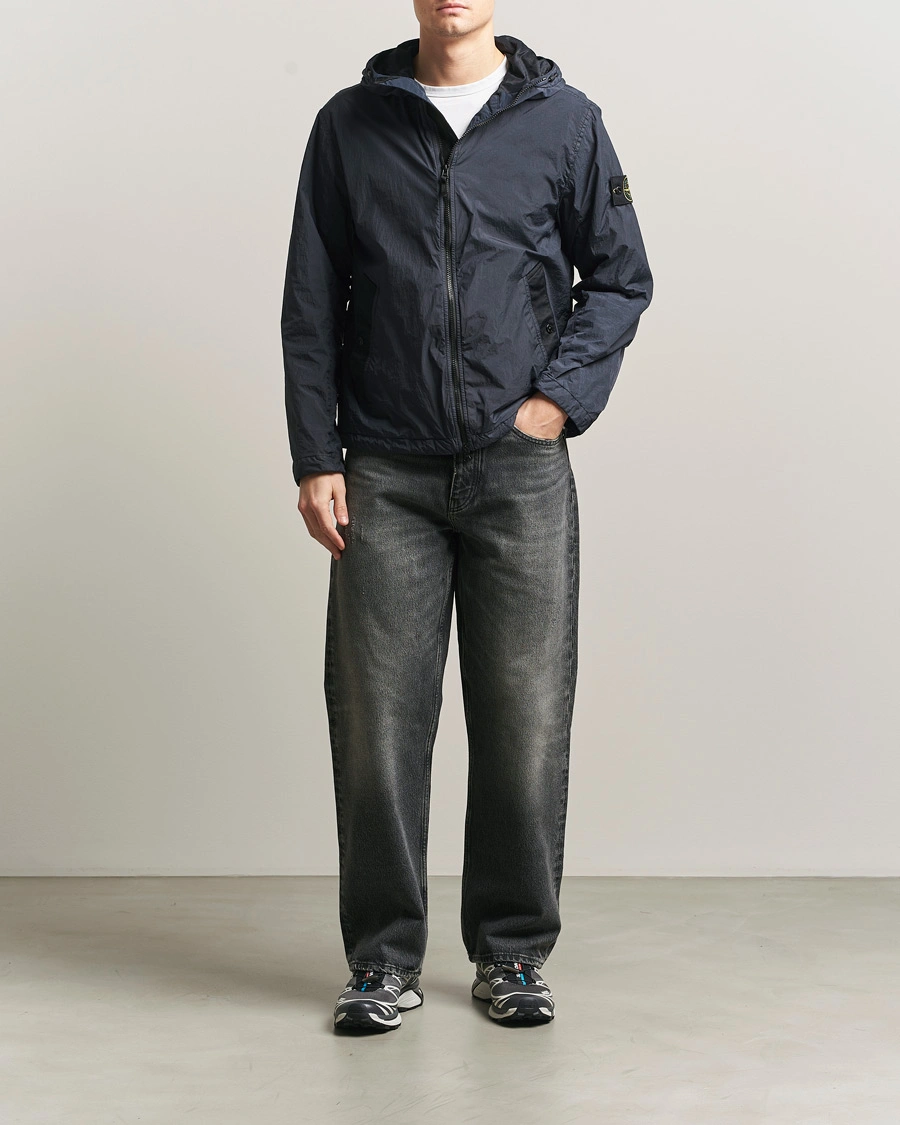 Uomini | Giacche | Stone Island | Crinkle Reps Padded Hood Jacket Navy
