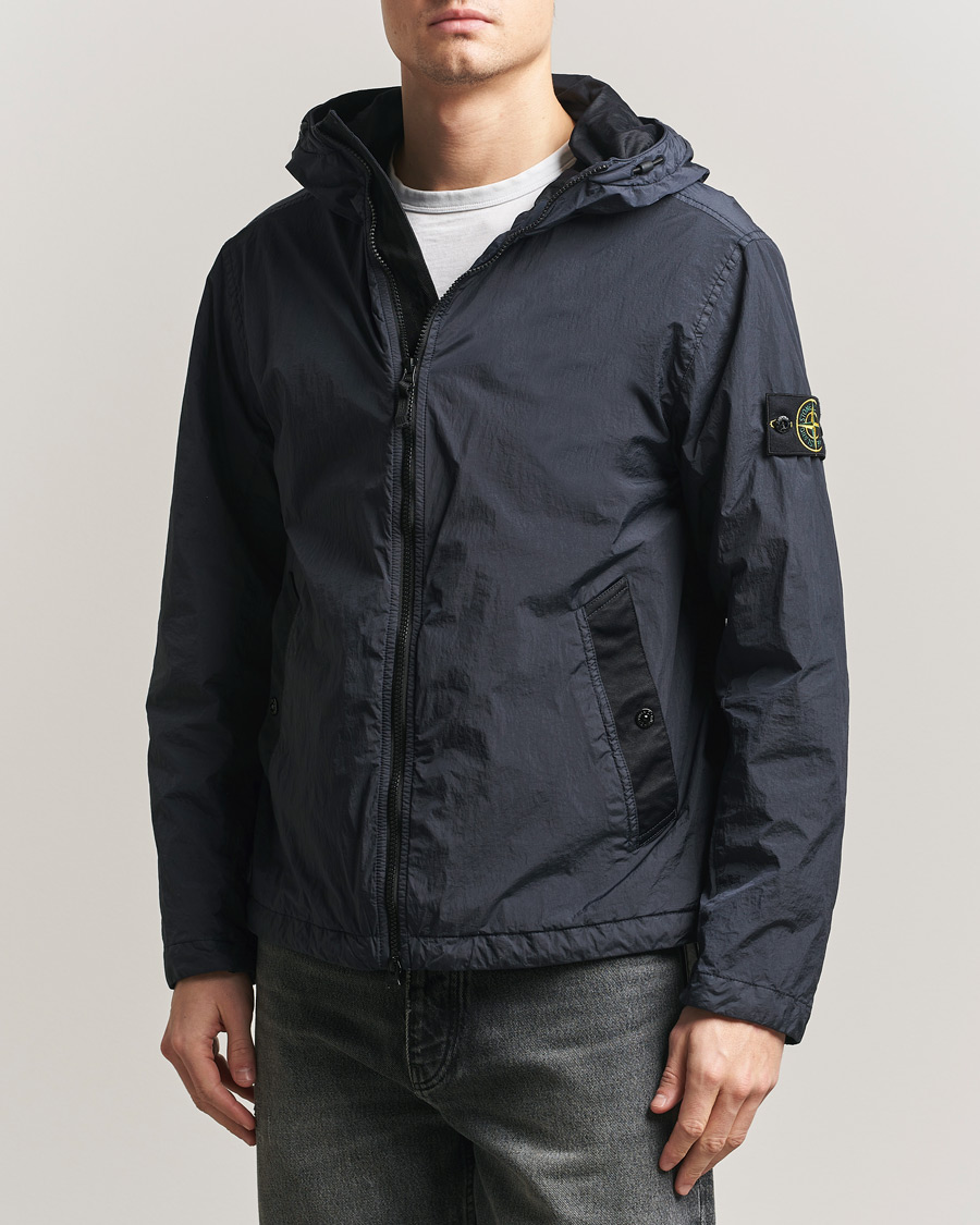 Uomini | Giacche | Stone Island | Crinkle Reps Padded Hood Jacket Navy