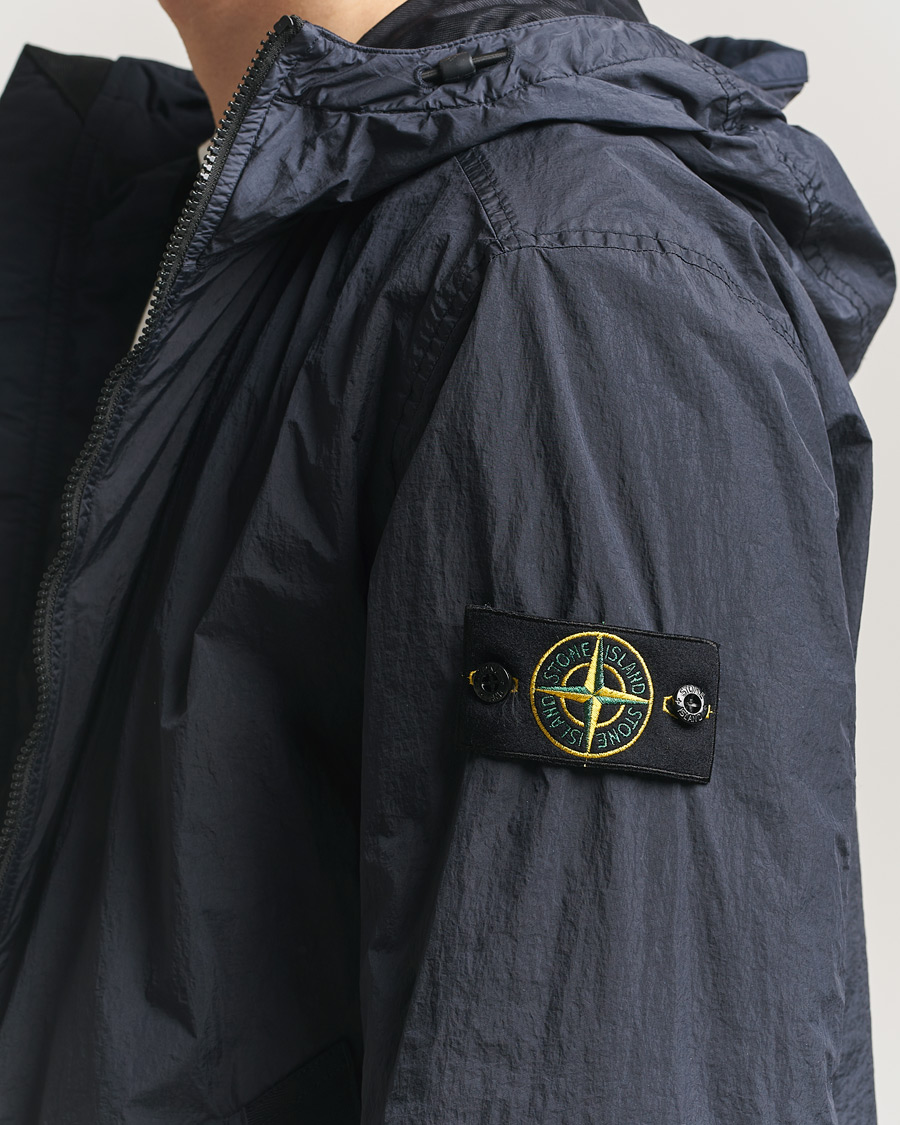 Uomini | Giacche | Stone Island | Crinkle Reps Padded Hood Jacket Navy