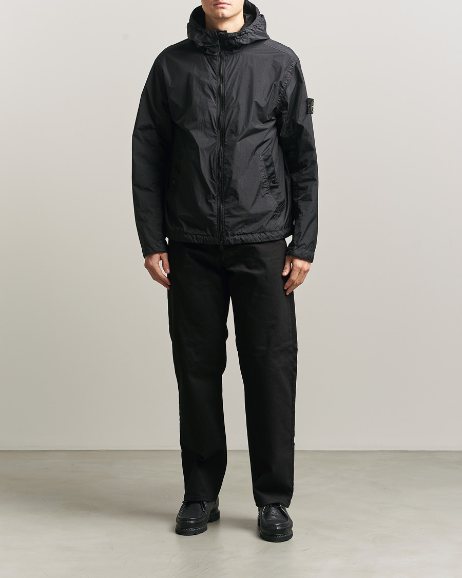 Uomini | Giacche | Stone Island | Crinkle Reps Padded Hood Jacket Black