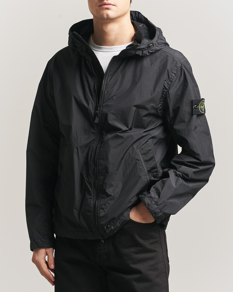 Uomini | Giacche | Stone Island | Crinkle Reps Padded Hood Jacket Black