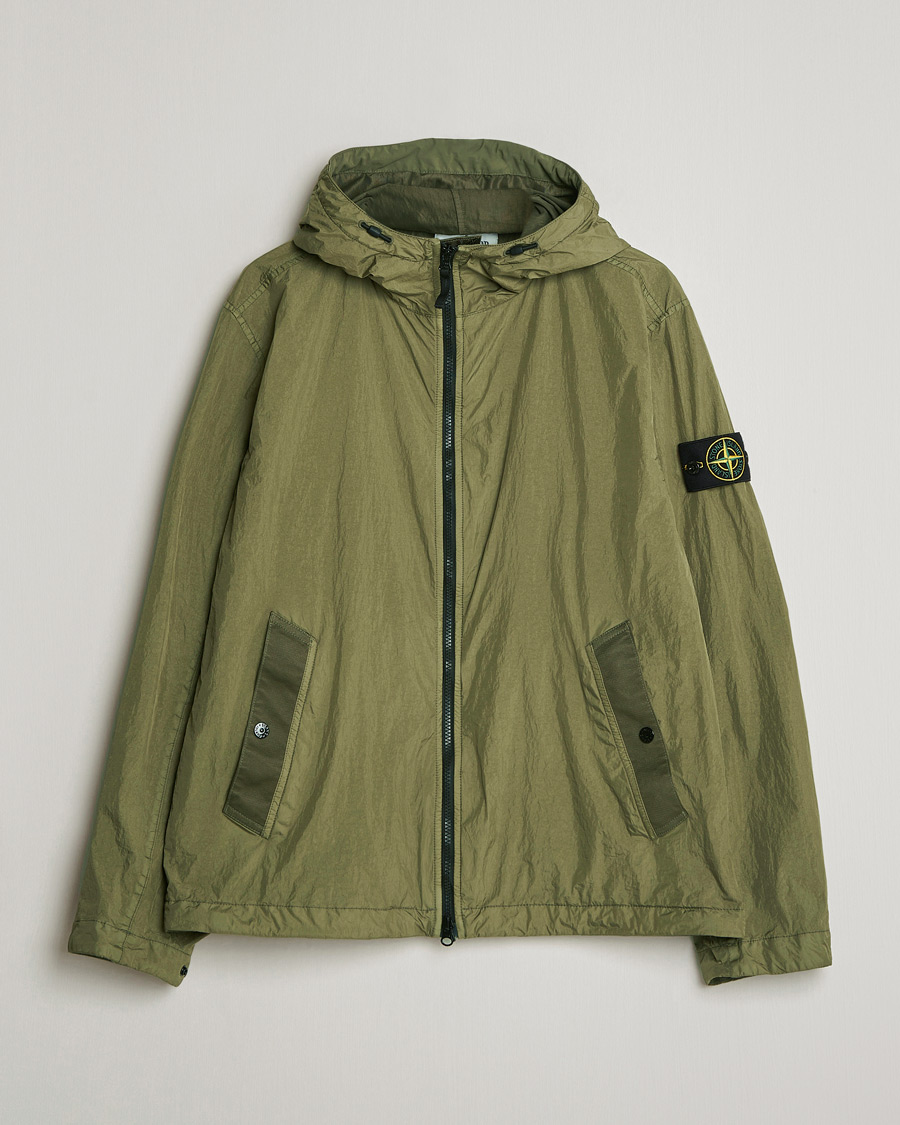 Uomini | Giacche | Stone Island | Crinkle Reps Padded Hood Jacket Military Green