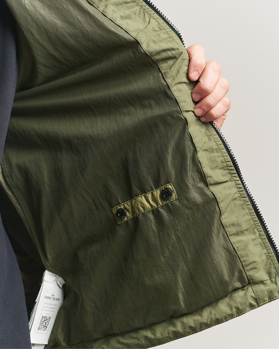 Uomini | Giacche | Stone Island | Crinkle Reps Padded Hood Jacket Military Green