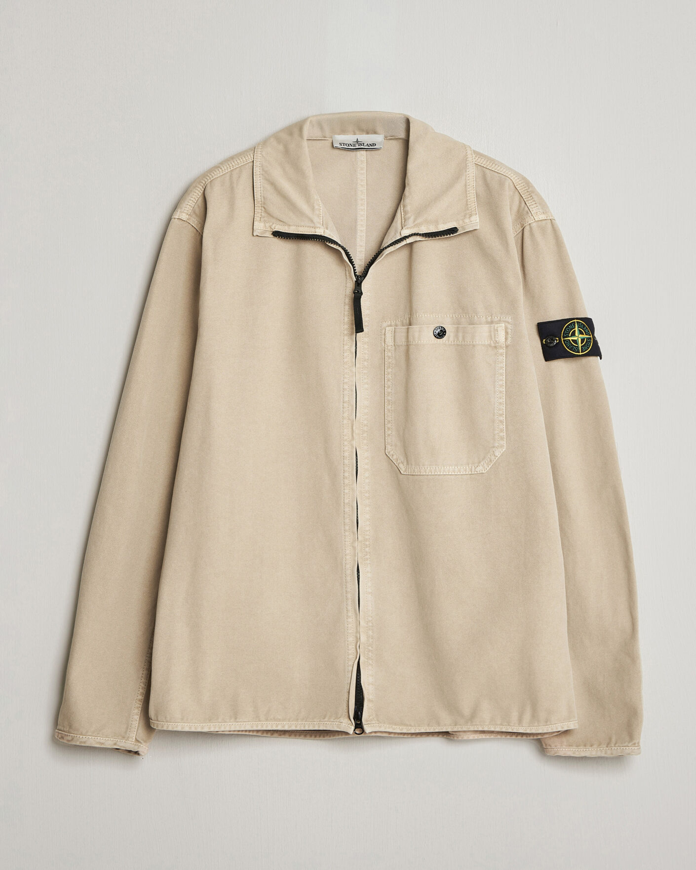 Uomini | Giacche | Stone Island | Organic Panama Cotton Shirt Jacket Desert
