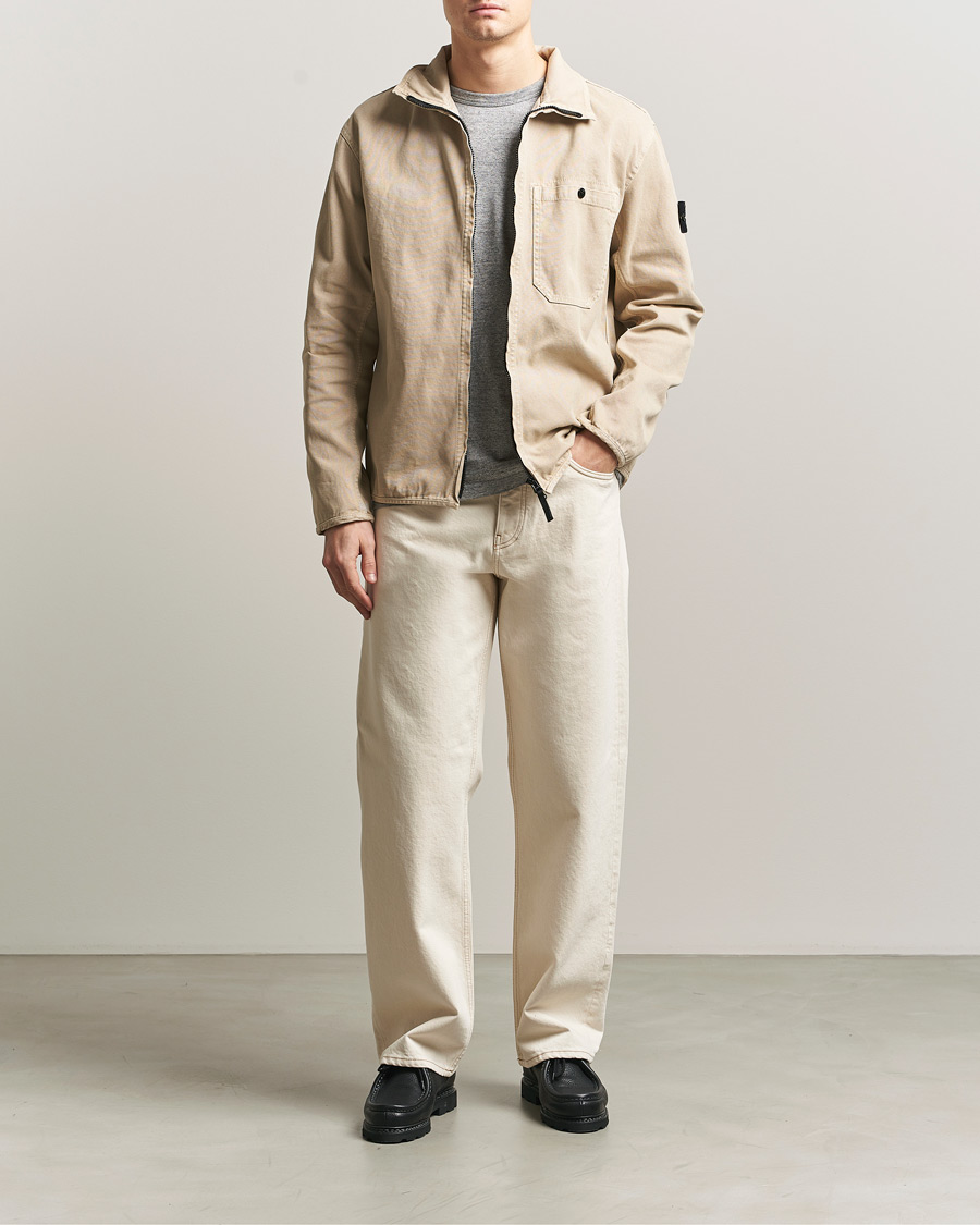 Uomini | Giacche | Stone Island | Organic Panama Cotton Shirt Jacket Desert