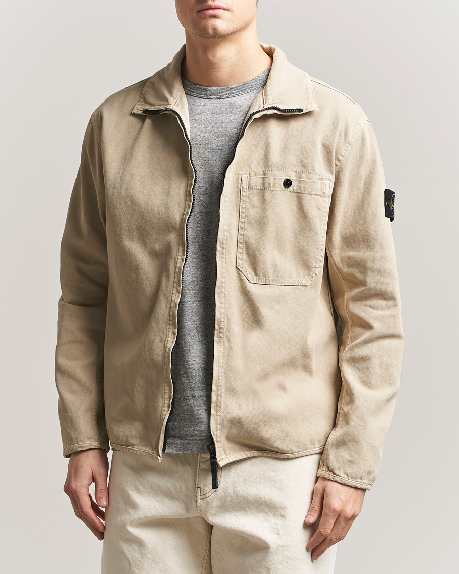 Uomini | Giacche | Stone Island | Organic Panama Cotton Shirt Jacket Desert